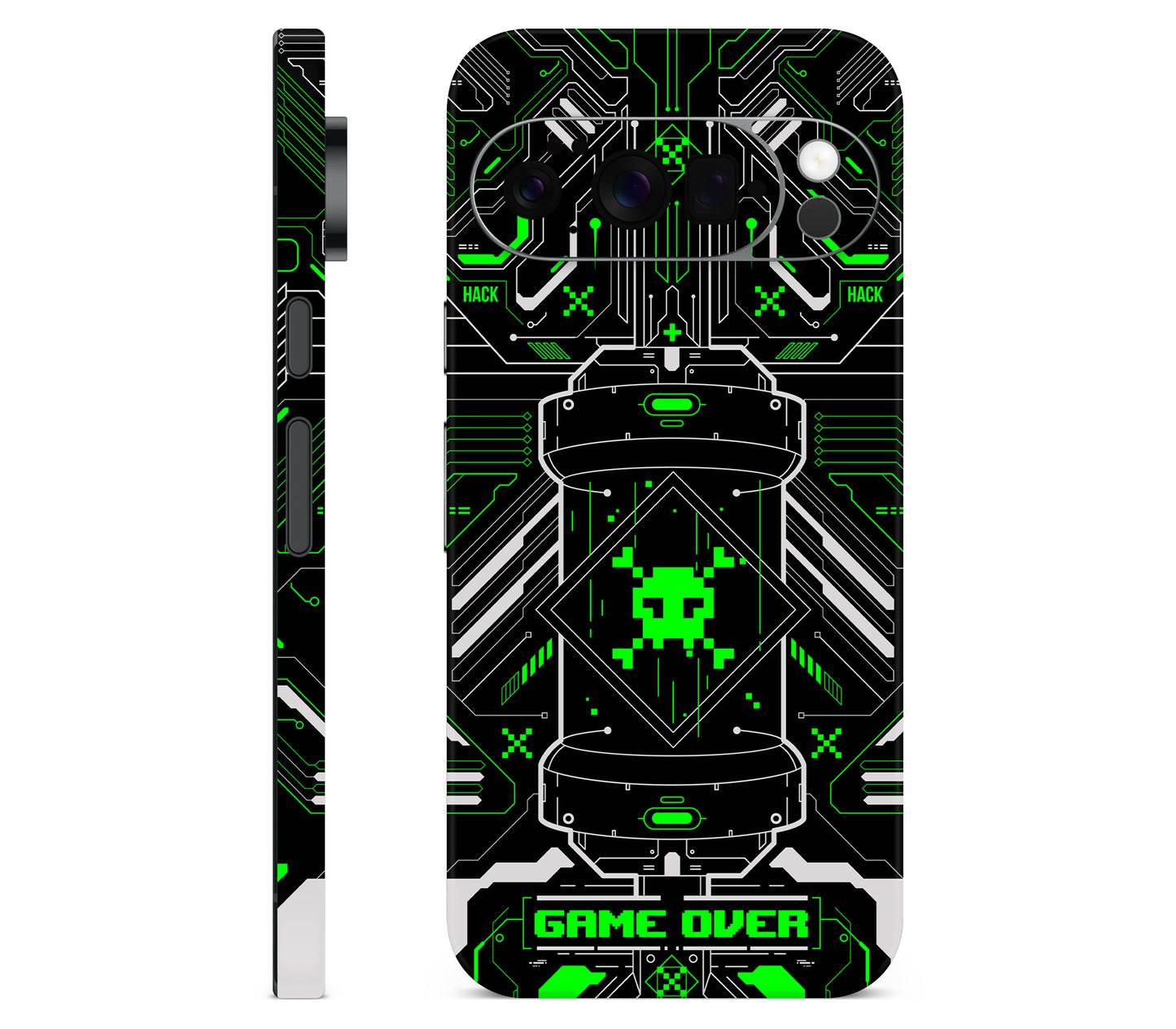 Google Pixel 11 Pro skin, Fatal Error (Acid), full wrap skin