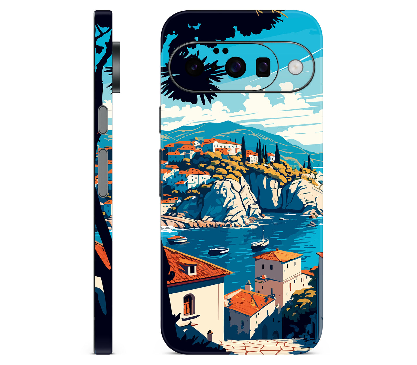 Google Pixel 11 skin, Coastal Clouds, full wrap skin