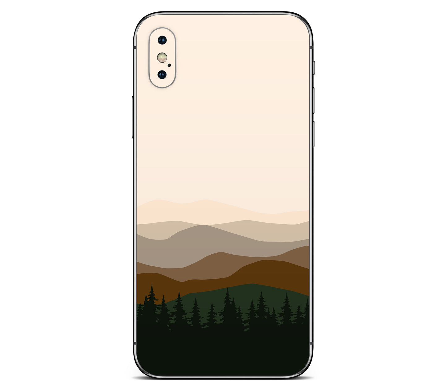 iPhone X skin, Sierra Dusk, back skin without logo cutout