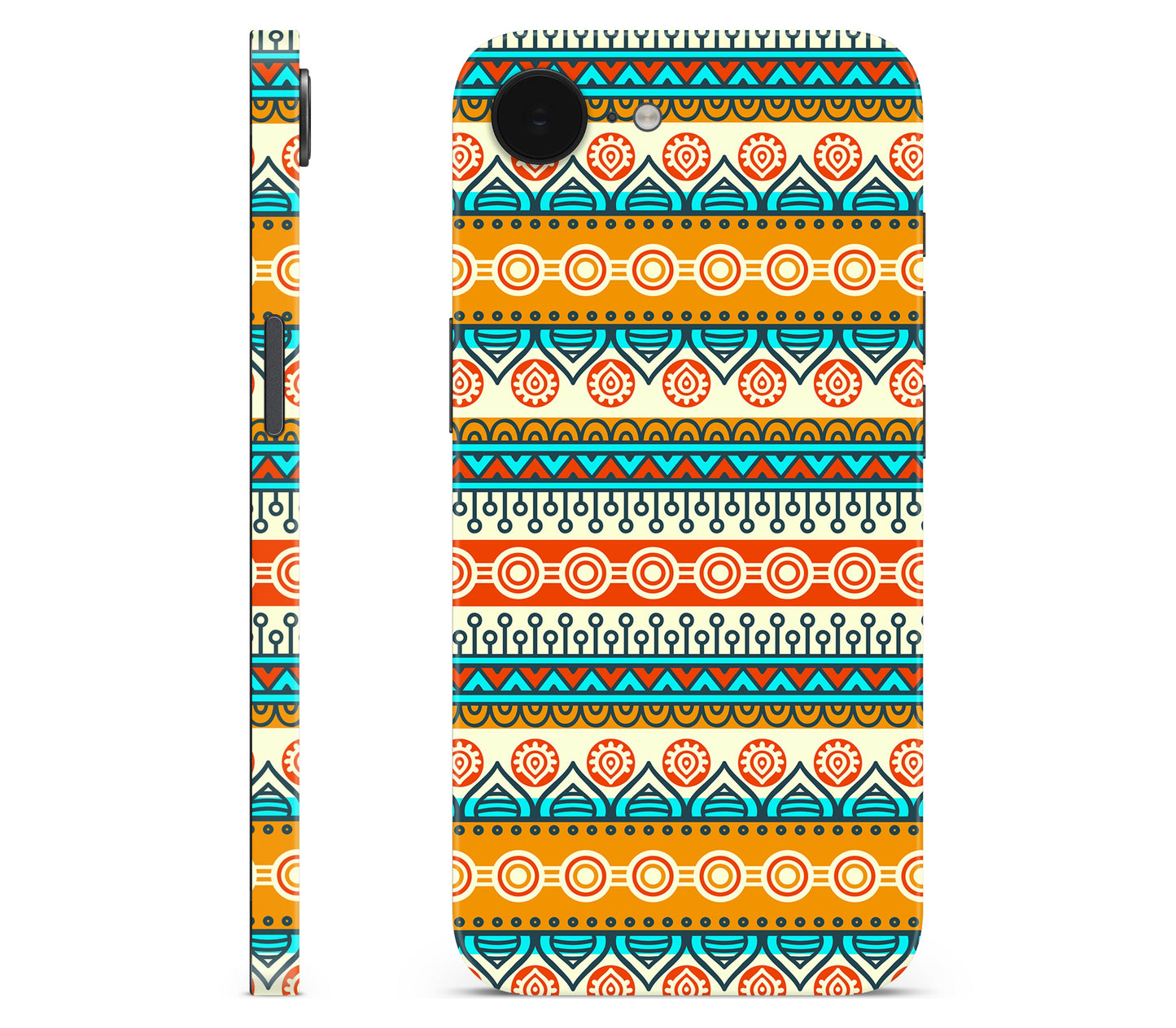 iPhone 17e skin, Rangoli, full wrap without logo cutout