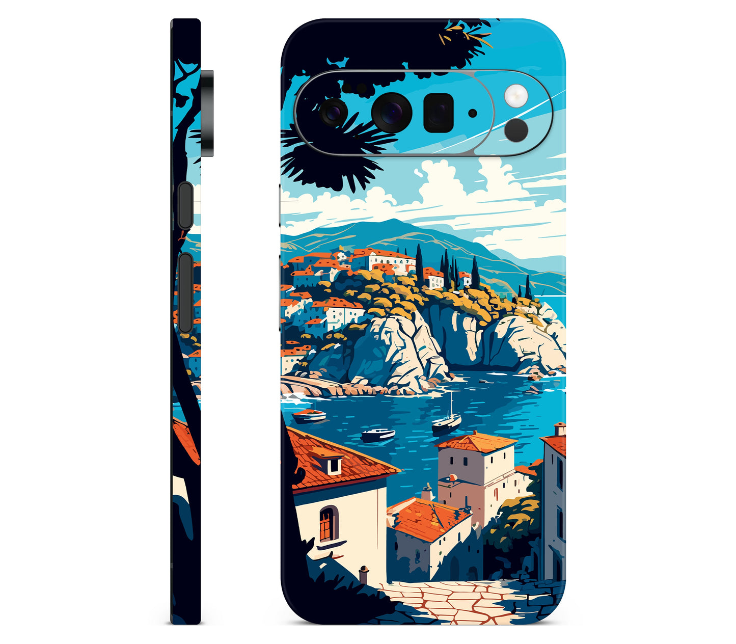 Google Pixel 11 Pro XL skin, Coastal Clouds, full wrap skin