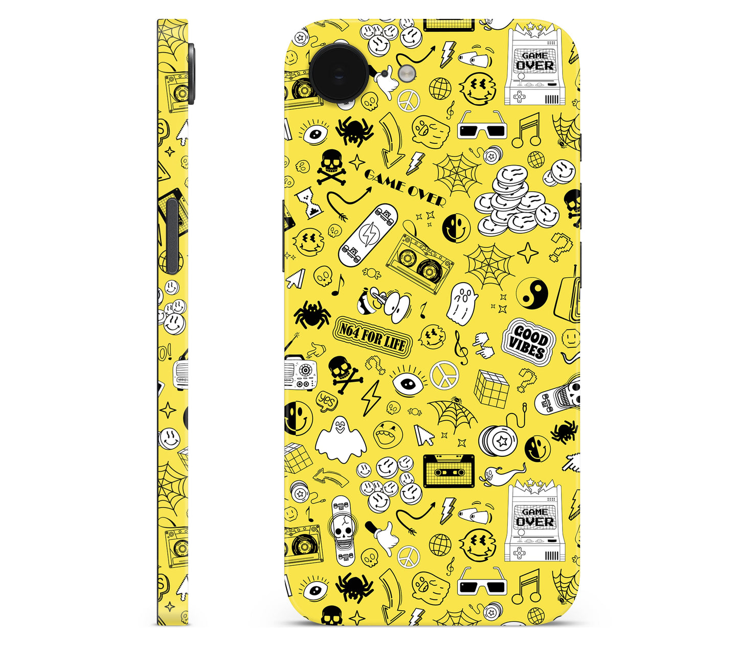 iPhone 17e skin, 90’s Nostalgia, full wrap without logo cutout