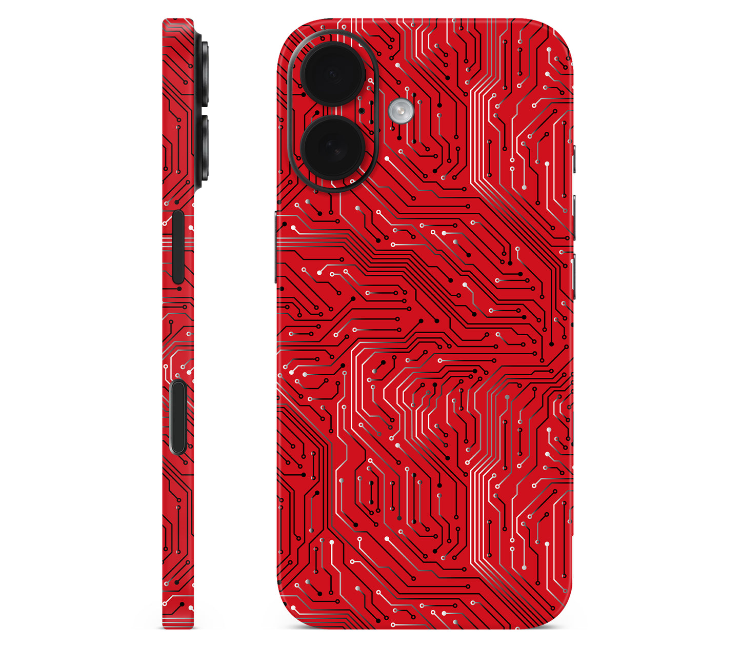 iPhone 16 Plus skin, REDLINE, full wrap without logo cutout