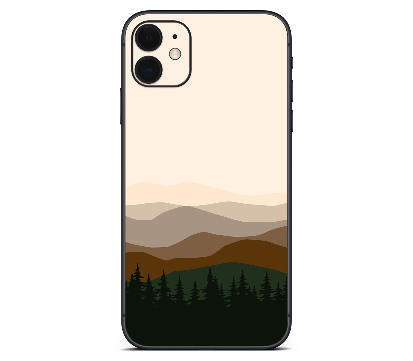 iPhone 11 skin, Sierra Dusk, back skin without logo cutout