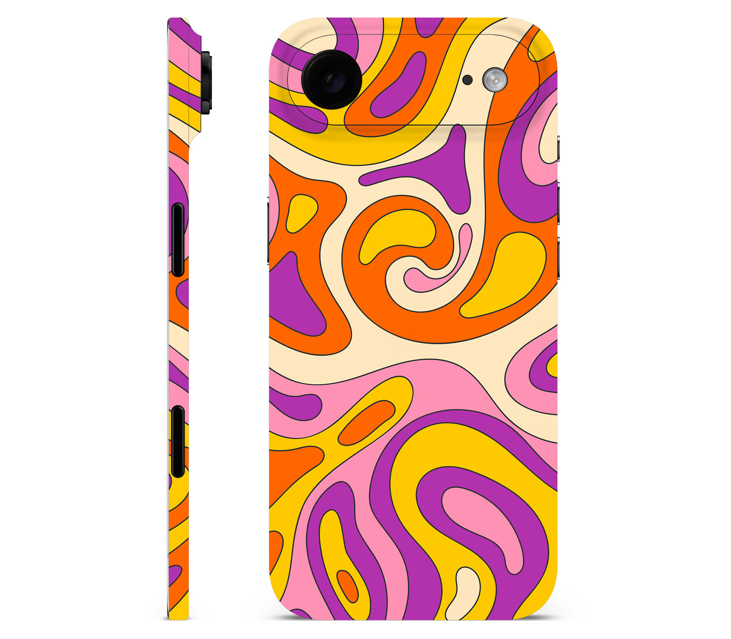 iPhone Air skin, Psycho Vortex, full wrap without logo cutout