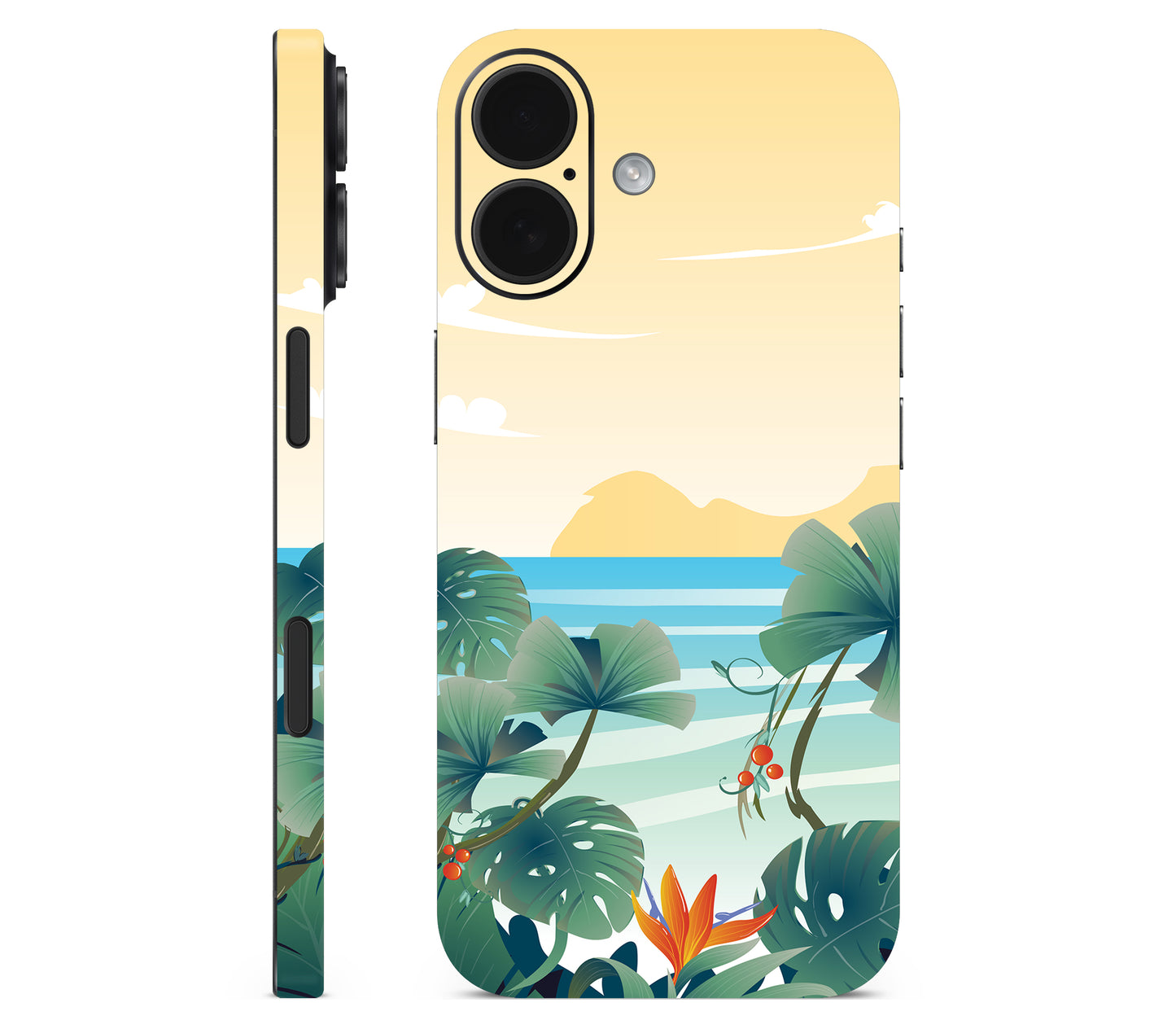 iPhone 17 skin, Sizzle Bay, full wrap without logo cutout