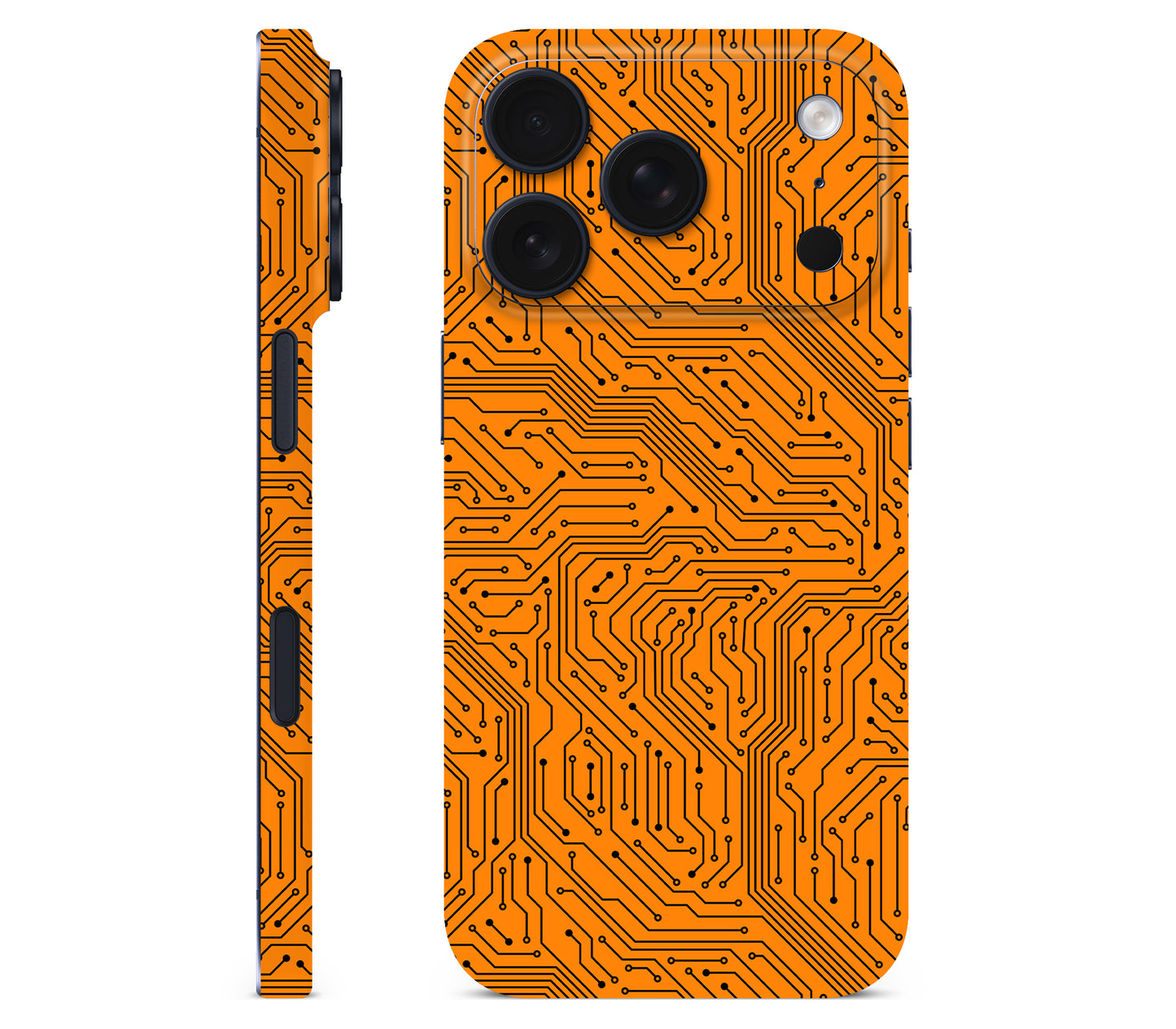 iPhone 17 Pro skin, Pulse Grid, full wrap without logo cutout