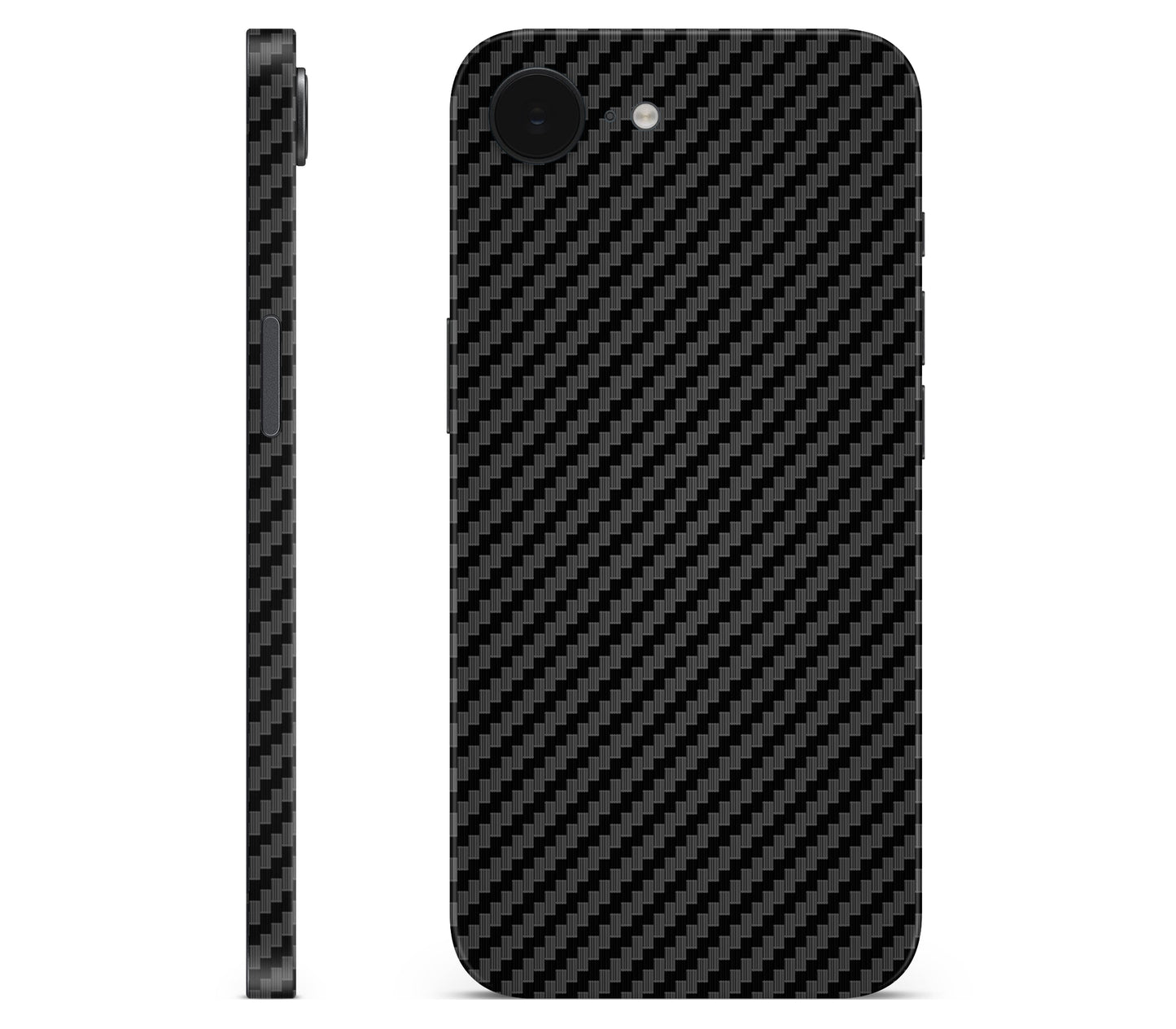 iPhone 17e skin, Code: Carbon, full wrap without logo cutout