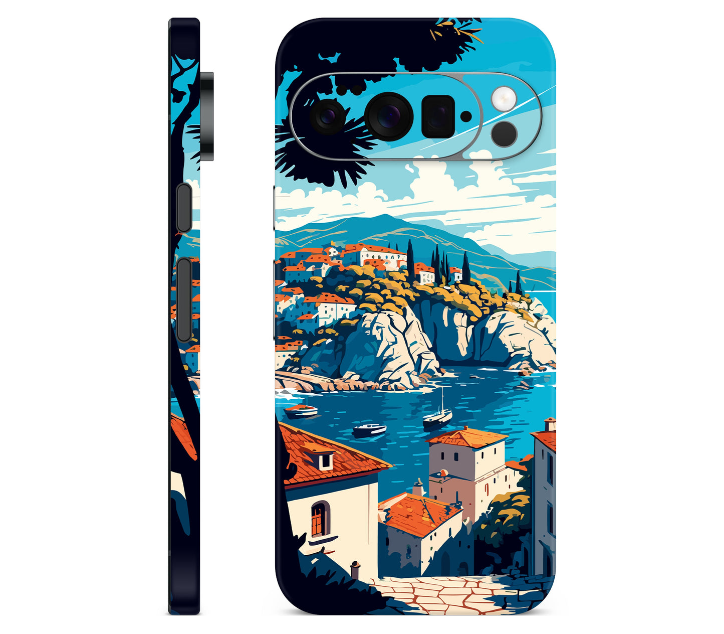 Google Pixel 11 Pro skin, Coastal Clouds, full wrap skin