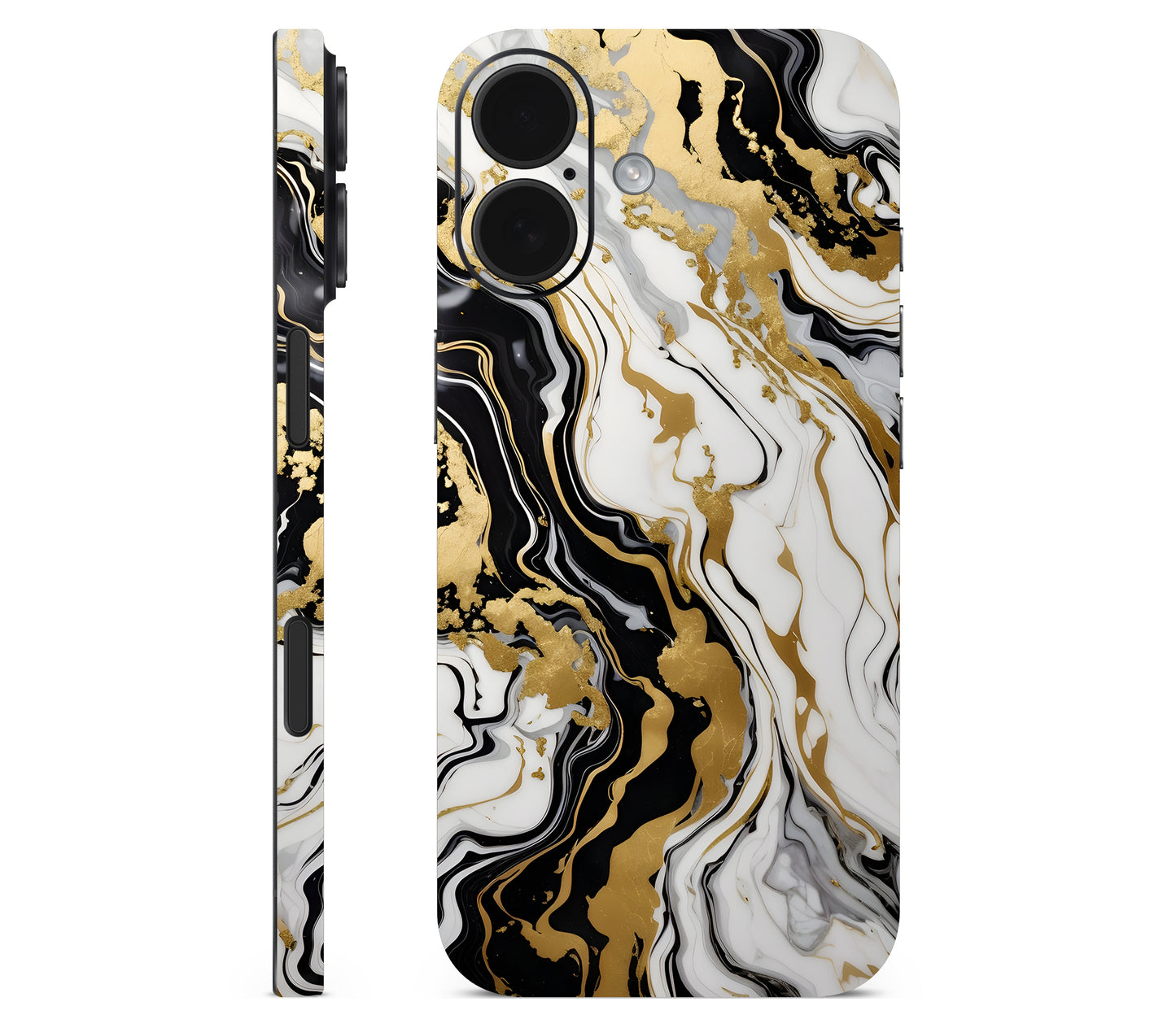 iPhone 17 skin, Gold Flare, full wrap without logo cutout