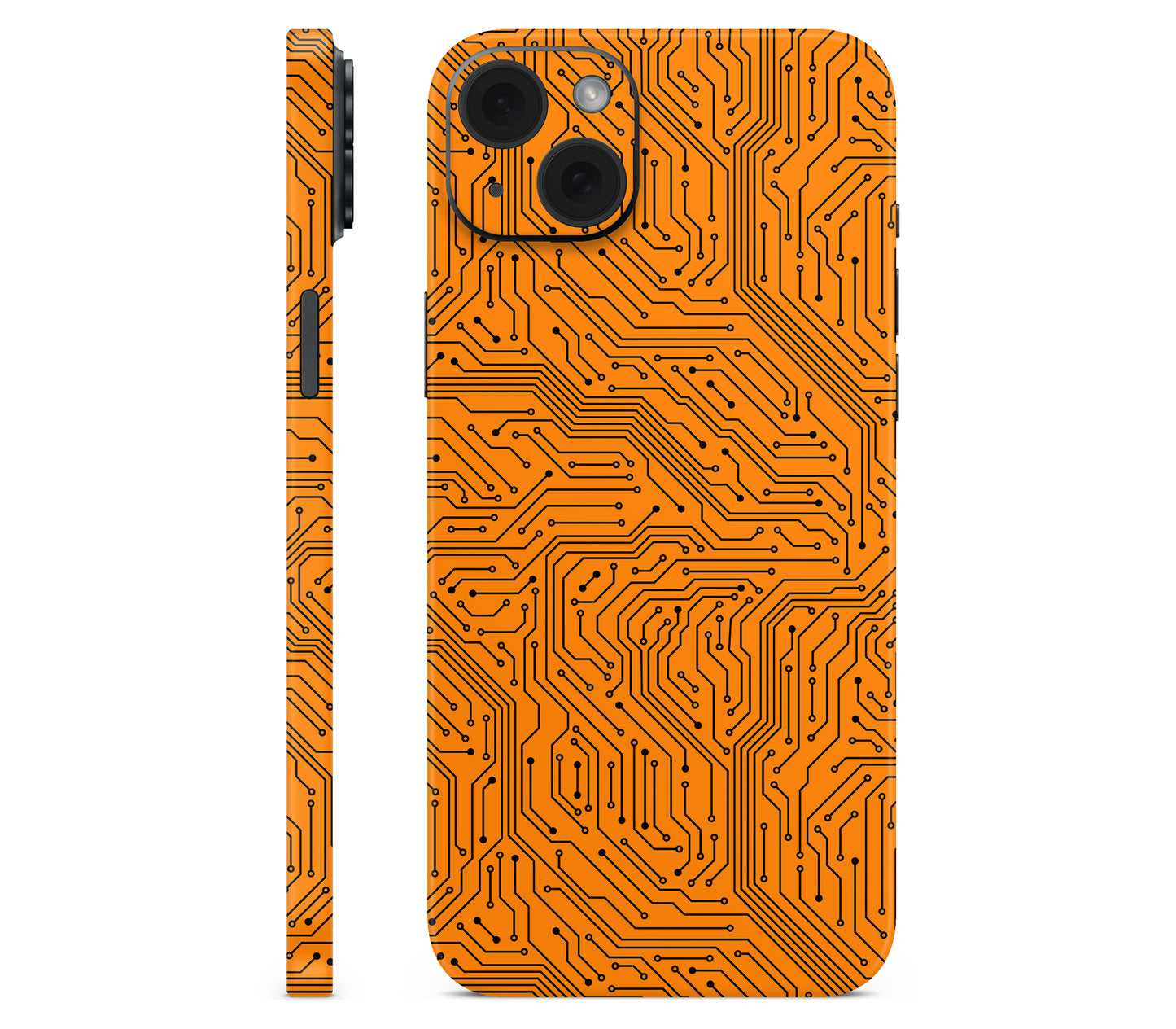 iPhone 15 Plus skin, Pulse Grid, full wrap without logo cutout