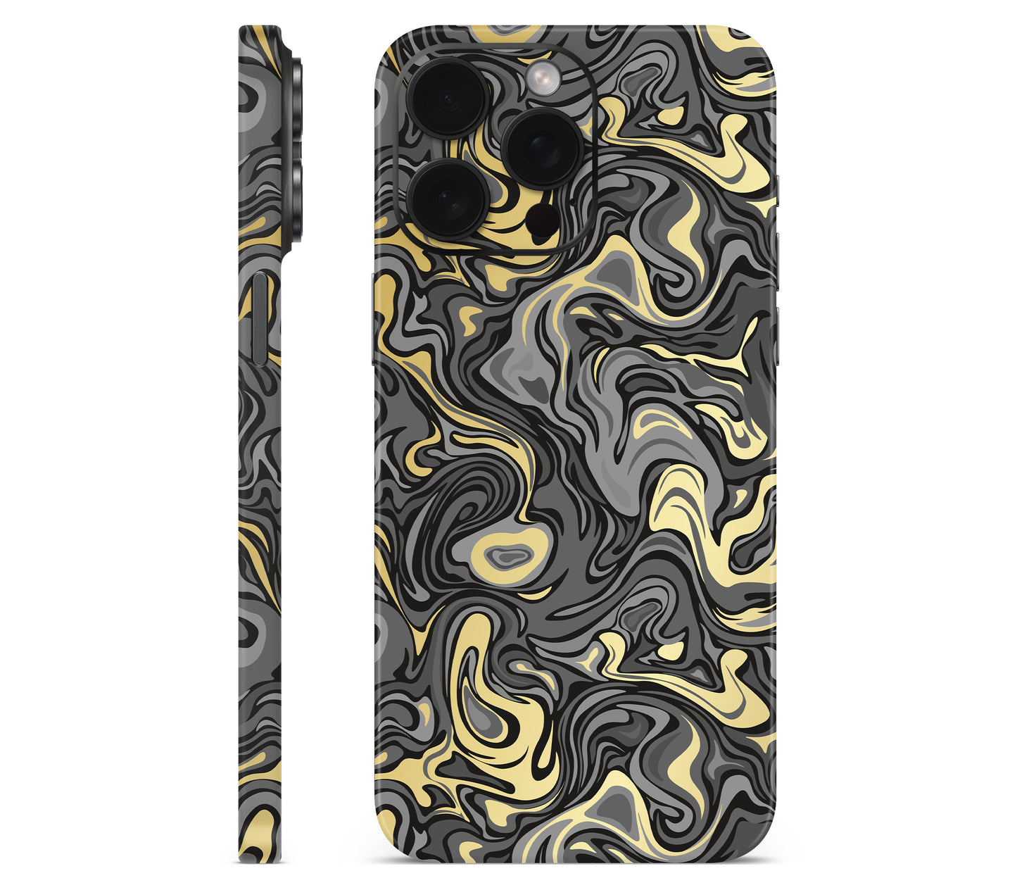 iPhone 15 Pro skin, Damnation, full wrap without logo cutout