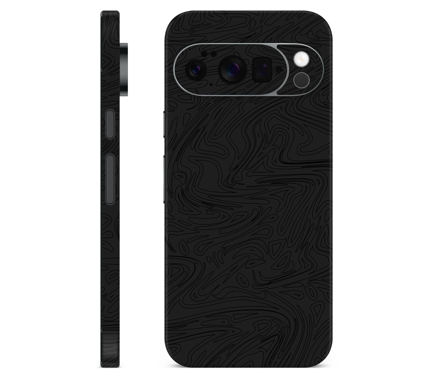 Google Pixel 11 Pro skin, Black Ice, full wrap skin