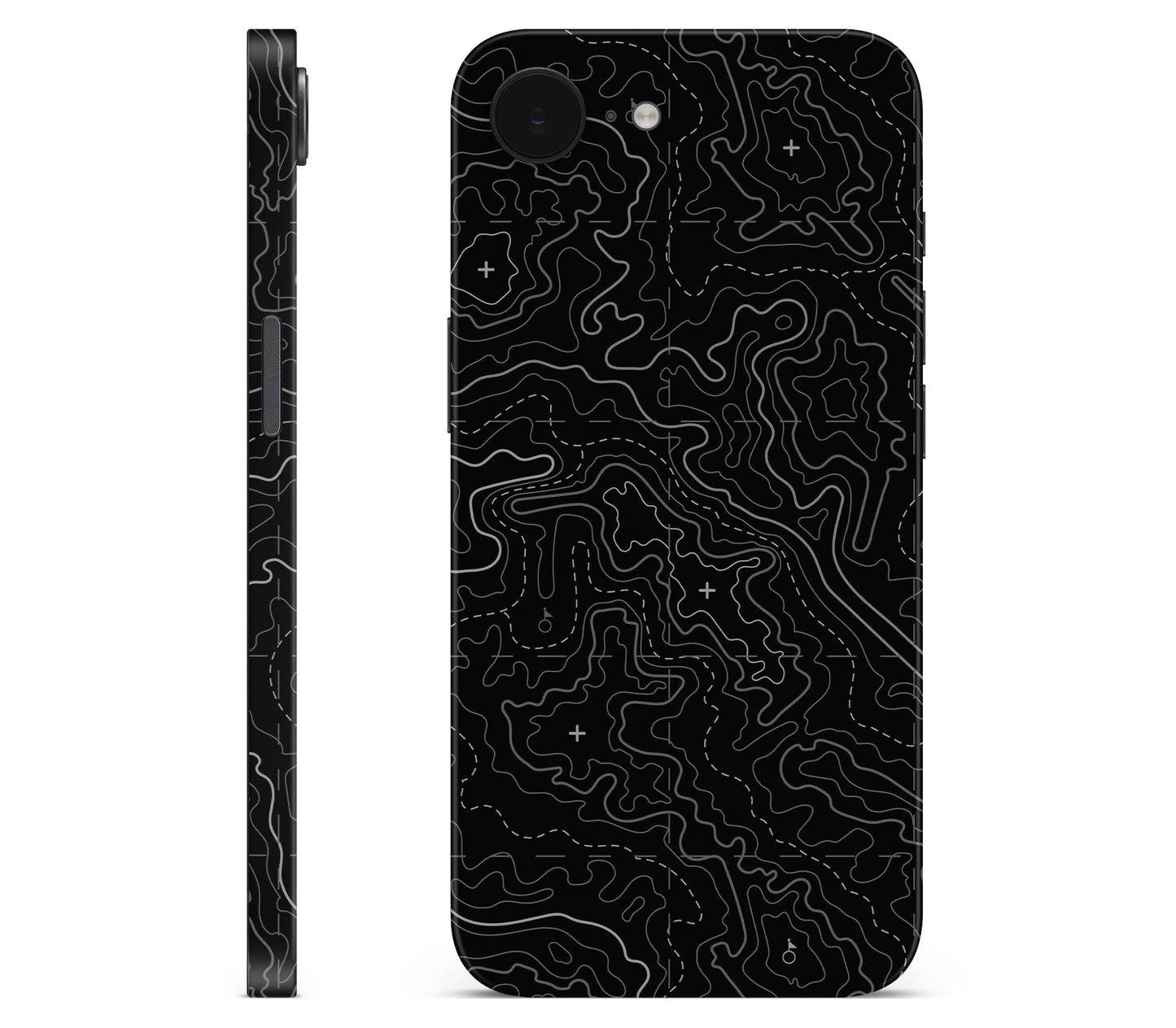 iPhone 16e skin, Lockdown (Blackout), full wrap without logo cutout