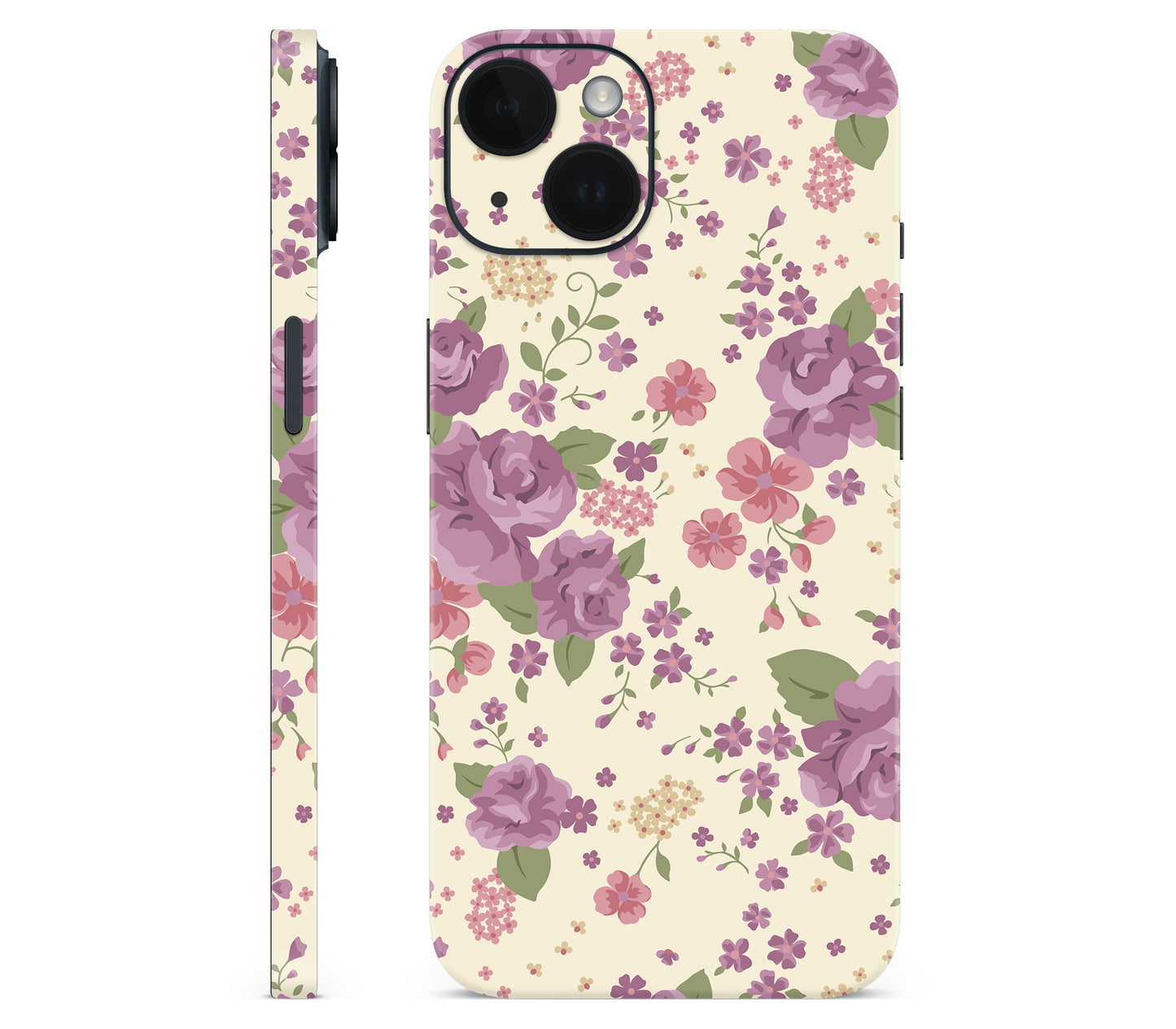 iPhone 14 Plus skin, Lilac, full wrap without logo cutout