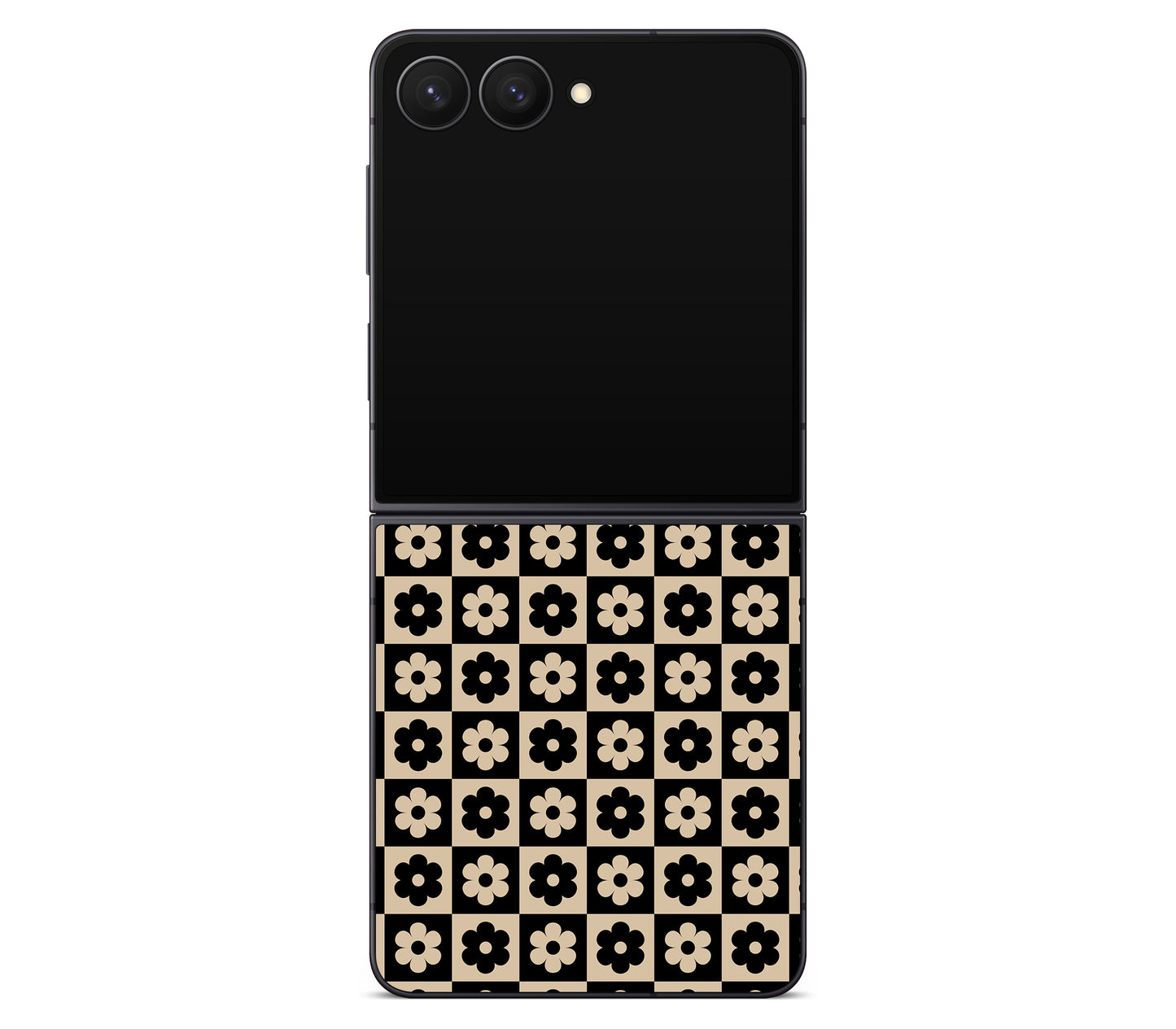 Galaxy Z Flip 7 skin, Floral Grid, back skin