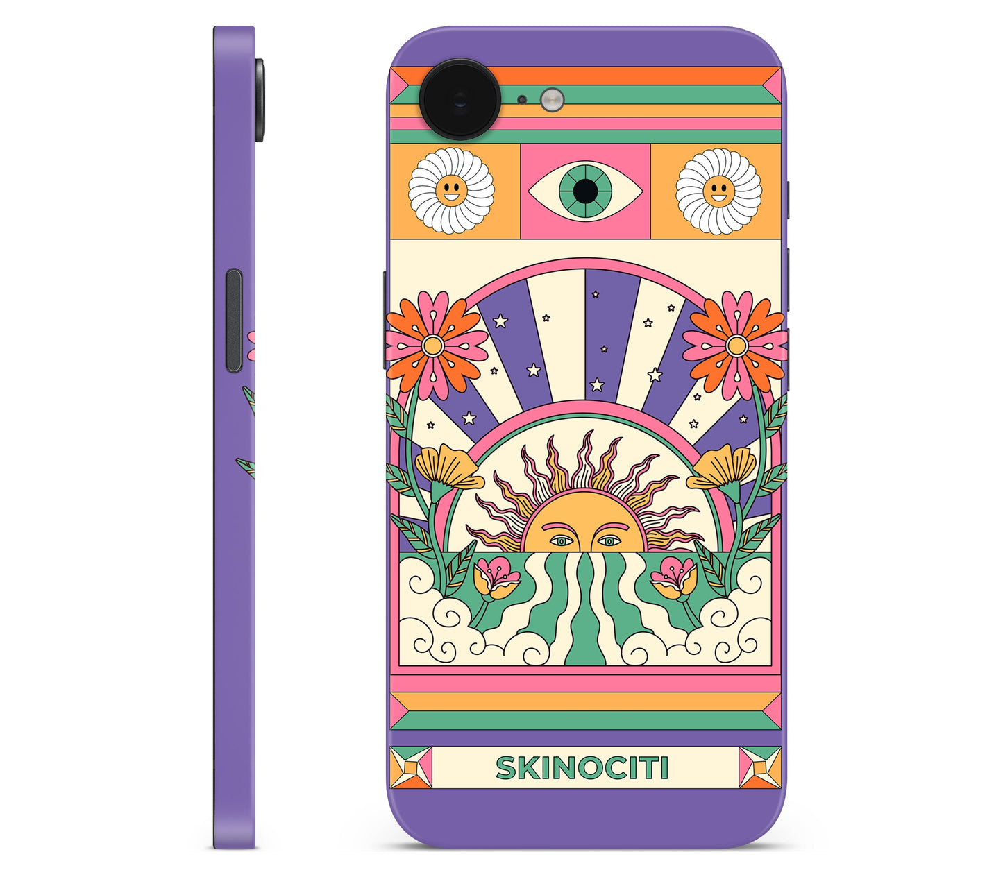 iPhone 17e skin, Acidic Glare, full wrap skin