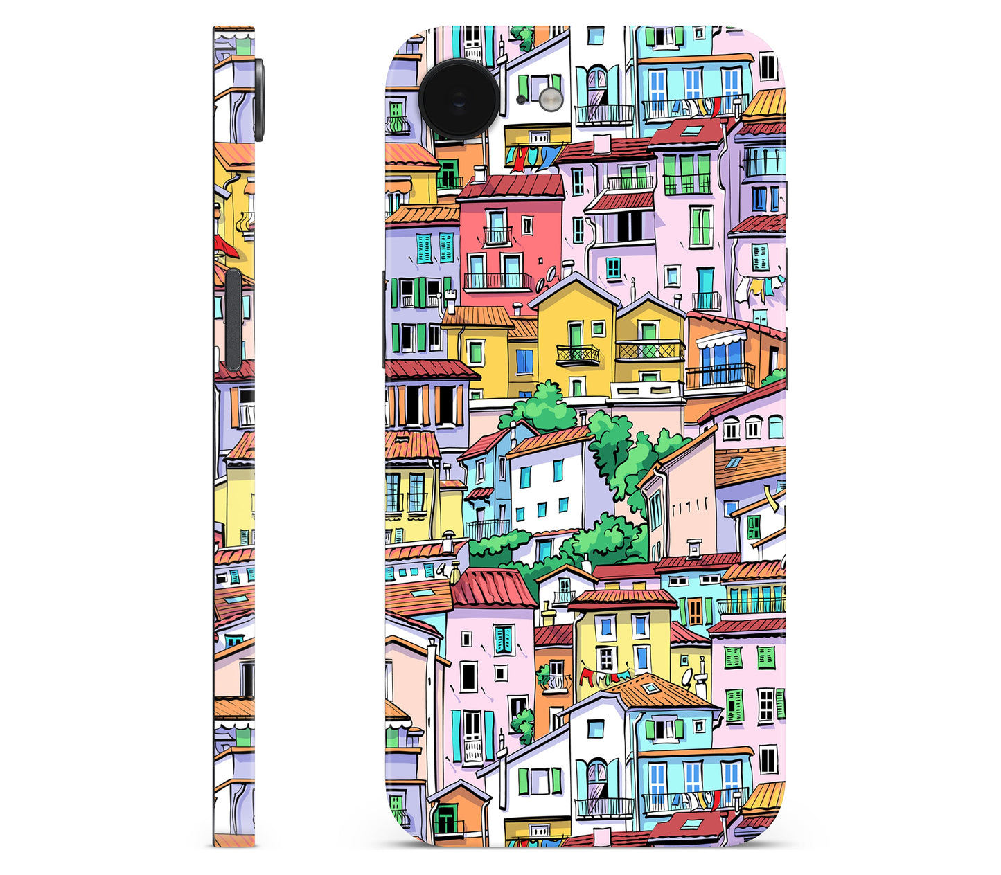 iPhone 17e skin, Menton Mosaic, full wrap without logo cutout
