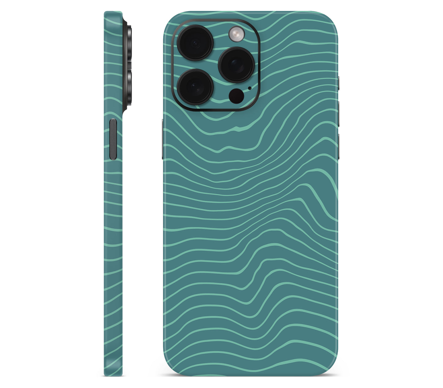 iPhone 15 Pro skin, Tide, full wrap without logo cutout