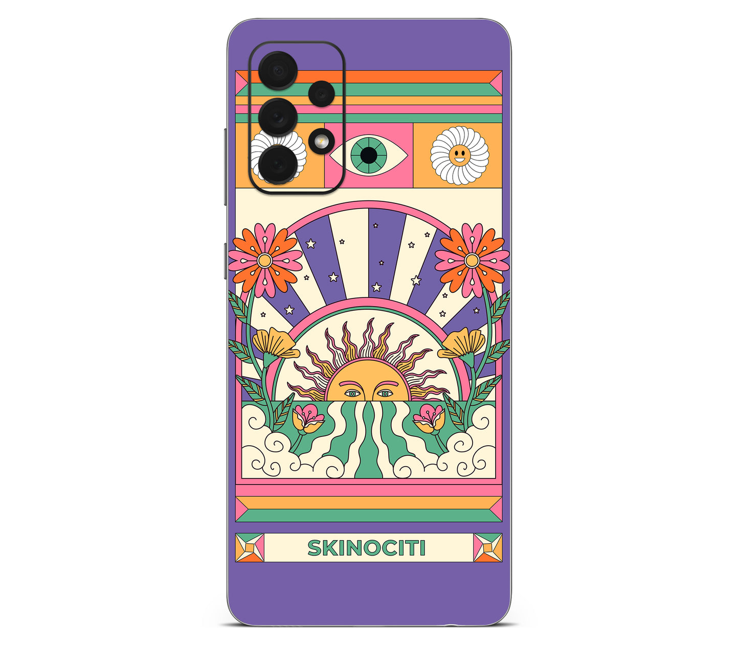 Galaxy A72 skin, Acidic Glare, back skin