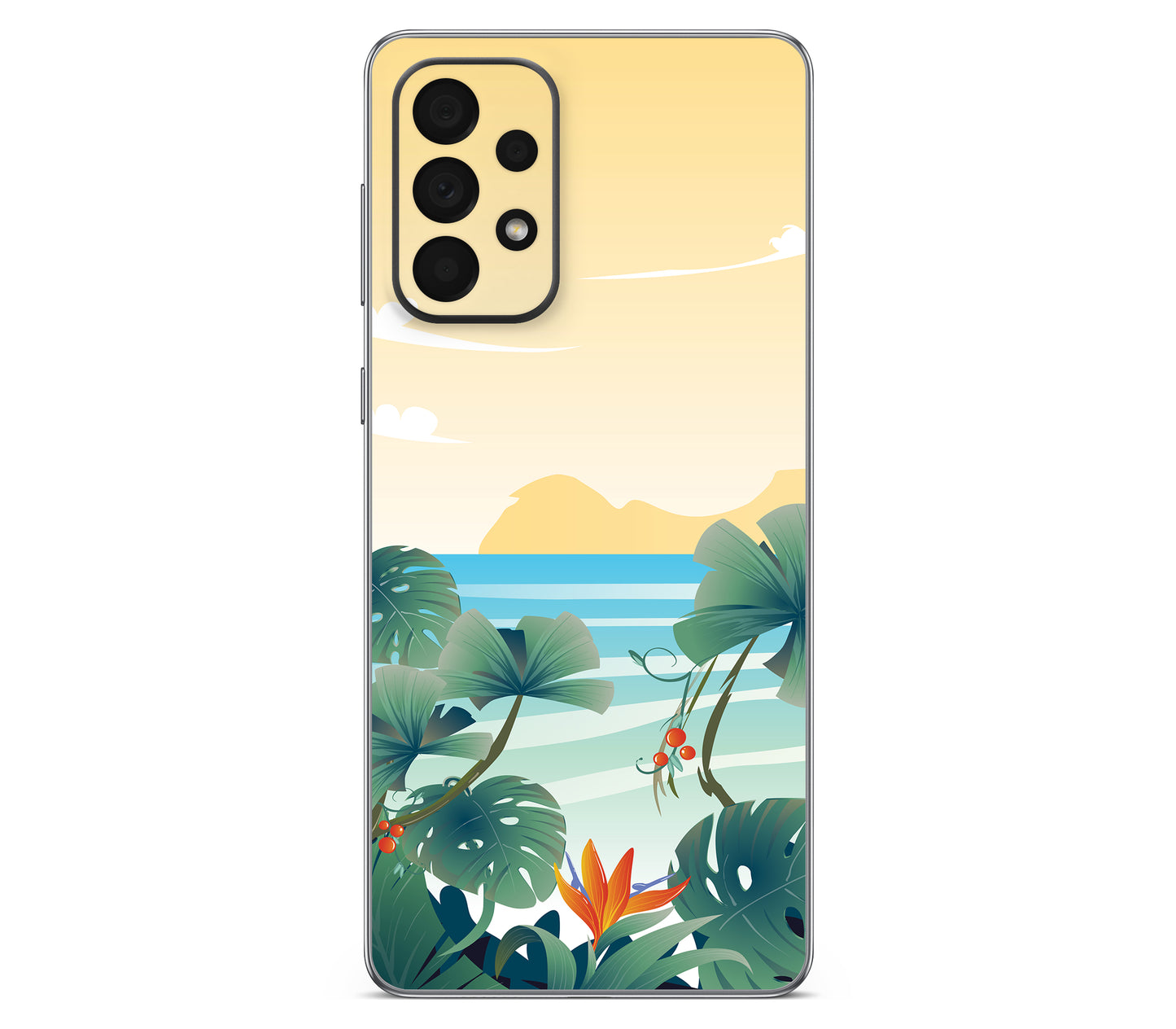 Galaxy A73 skin, Sizzle Bay, back skin