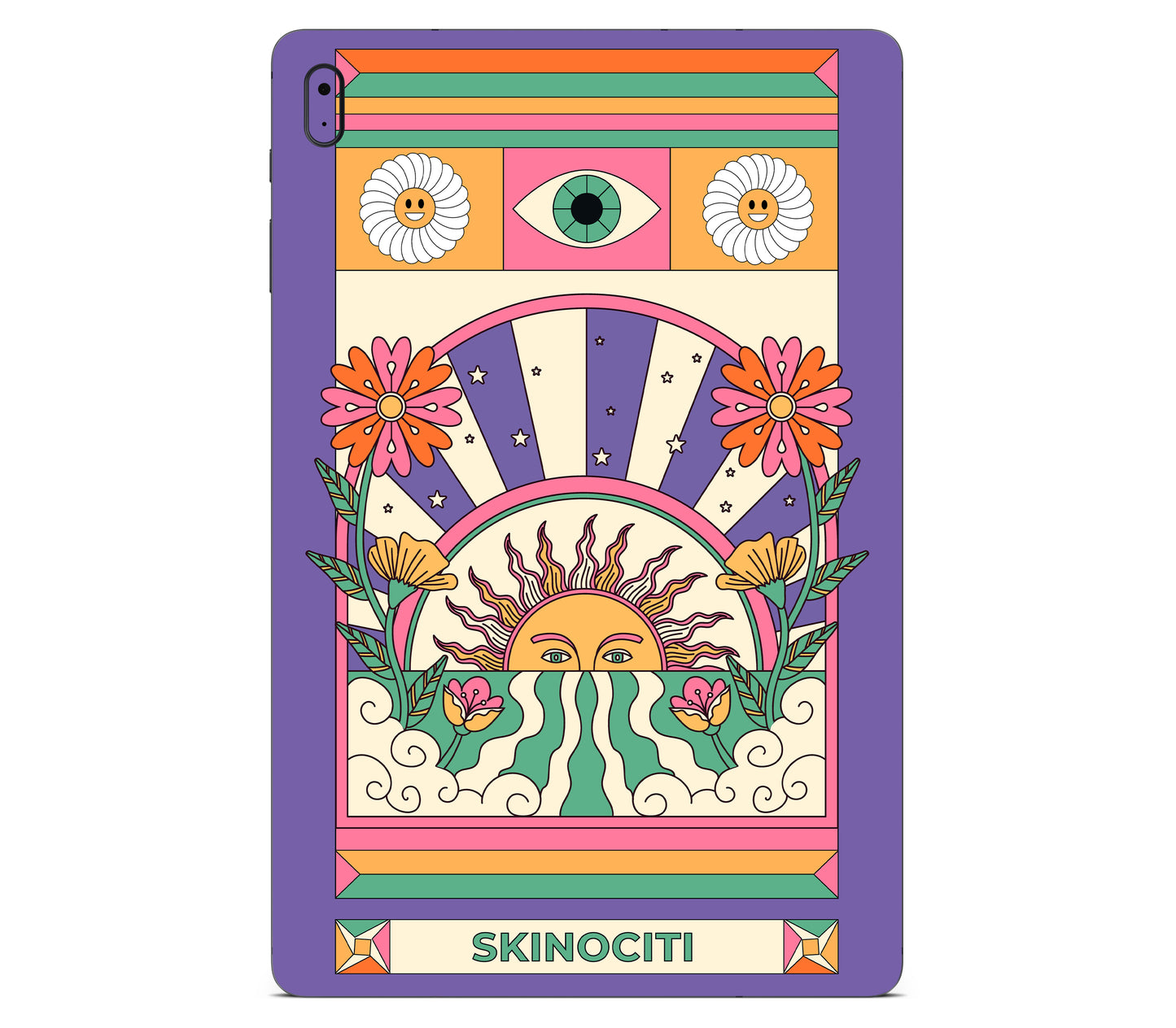 Galaxy Tab S7 FE skin, Acidic Glare, back skin