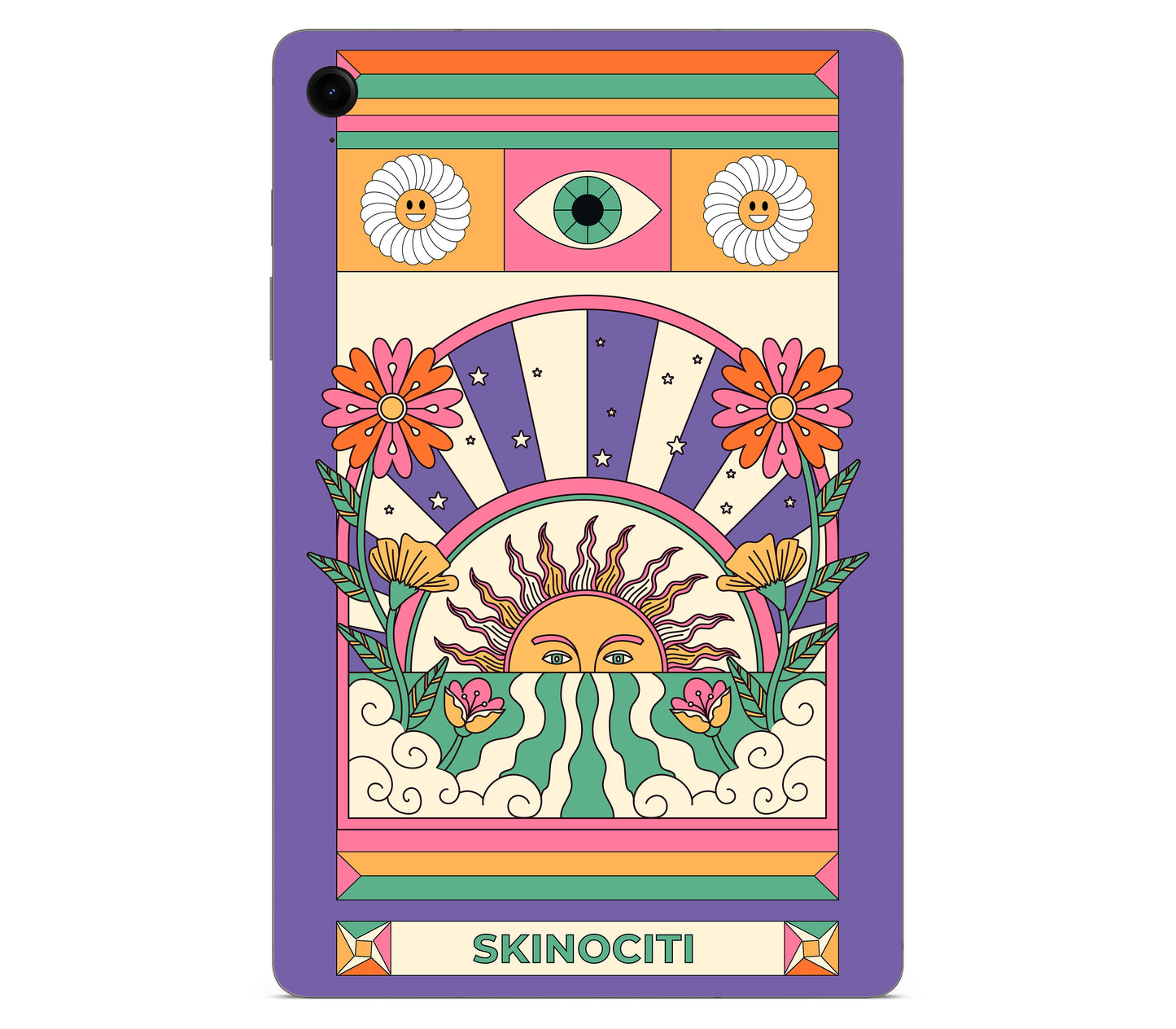 Galaxy Tab S9 FE skin, Acidic Glare, back skin
