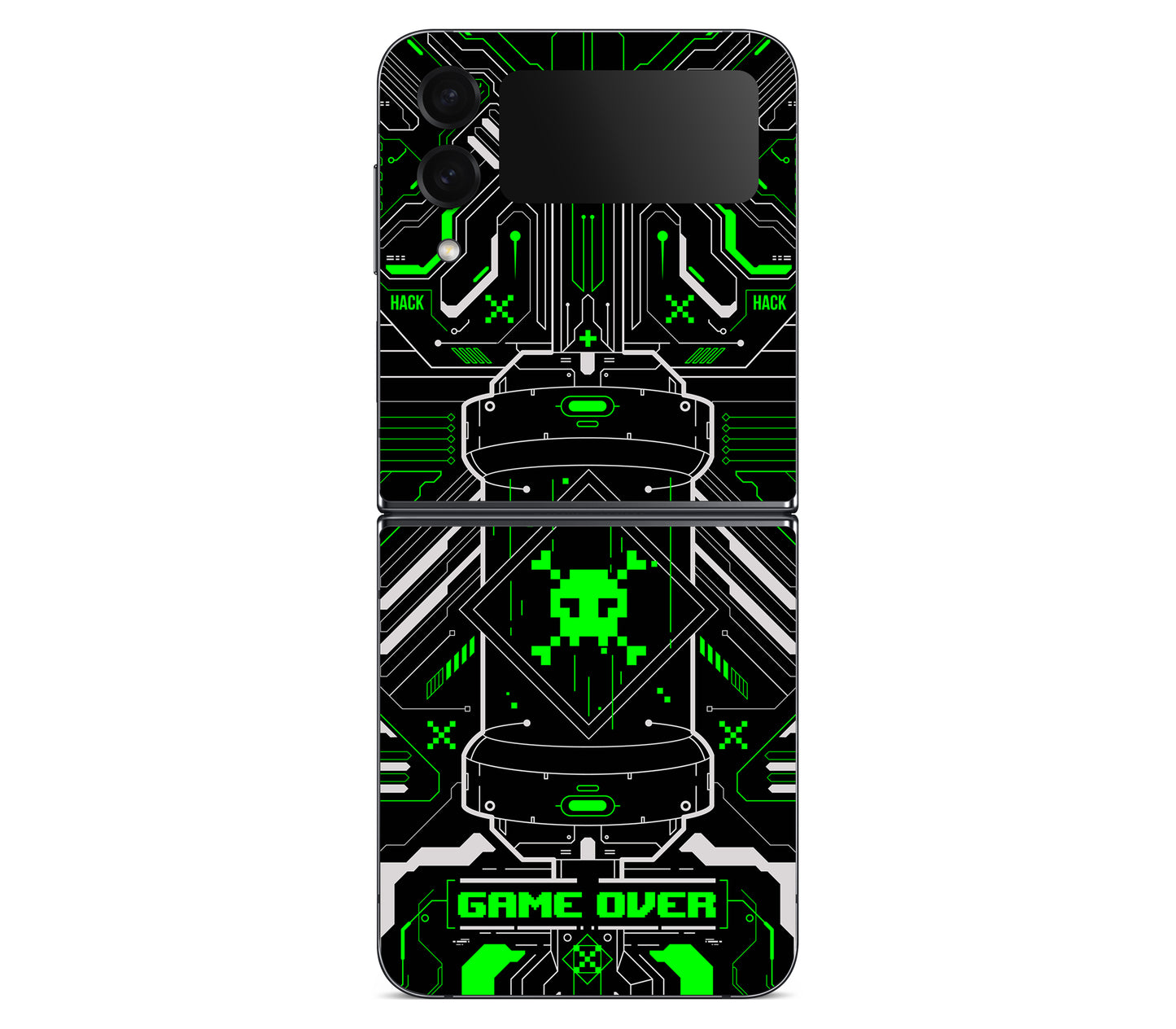 Galaxy Z Flip 4 skin, Fatal Error (Acid), back skin