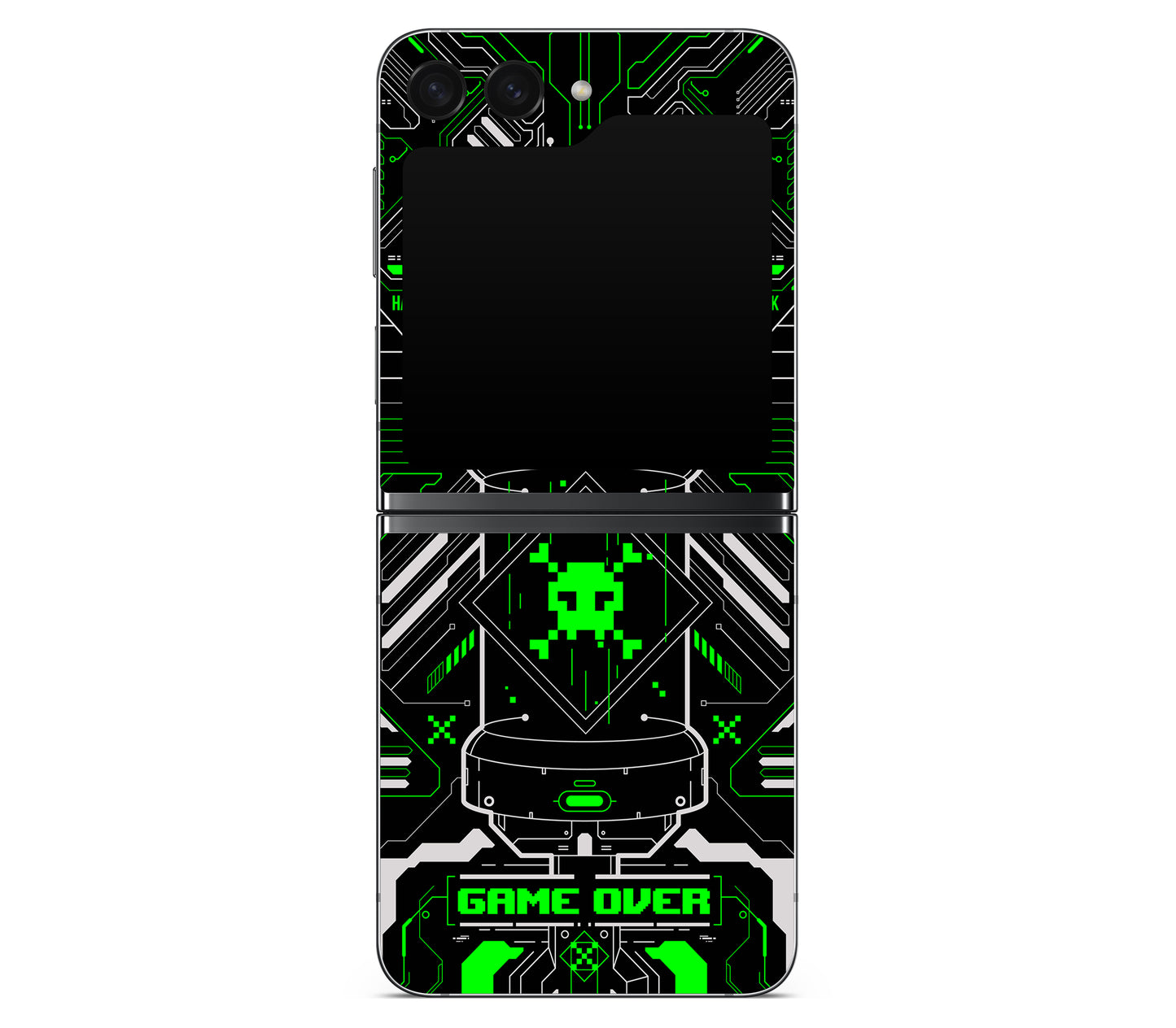 Galaxy Z Flip 5 skin, Fatal Error (Acid), back skin