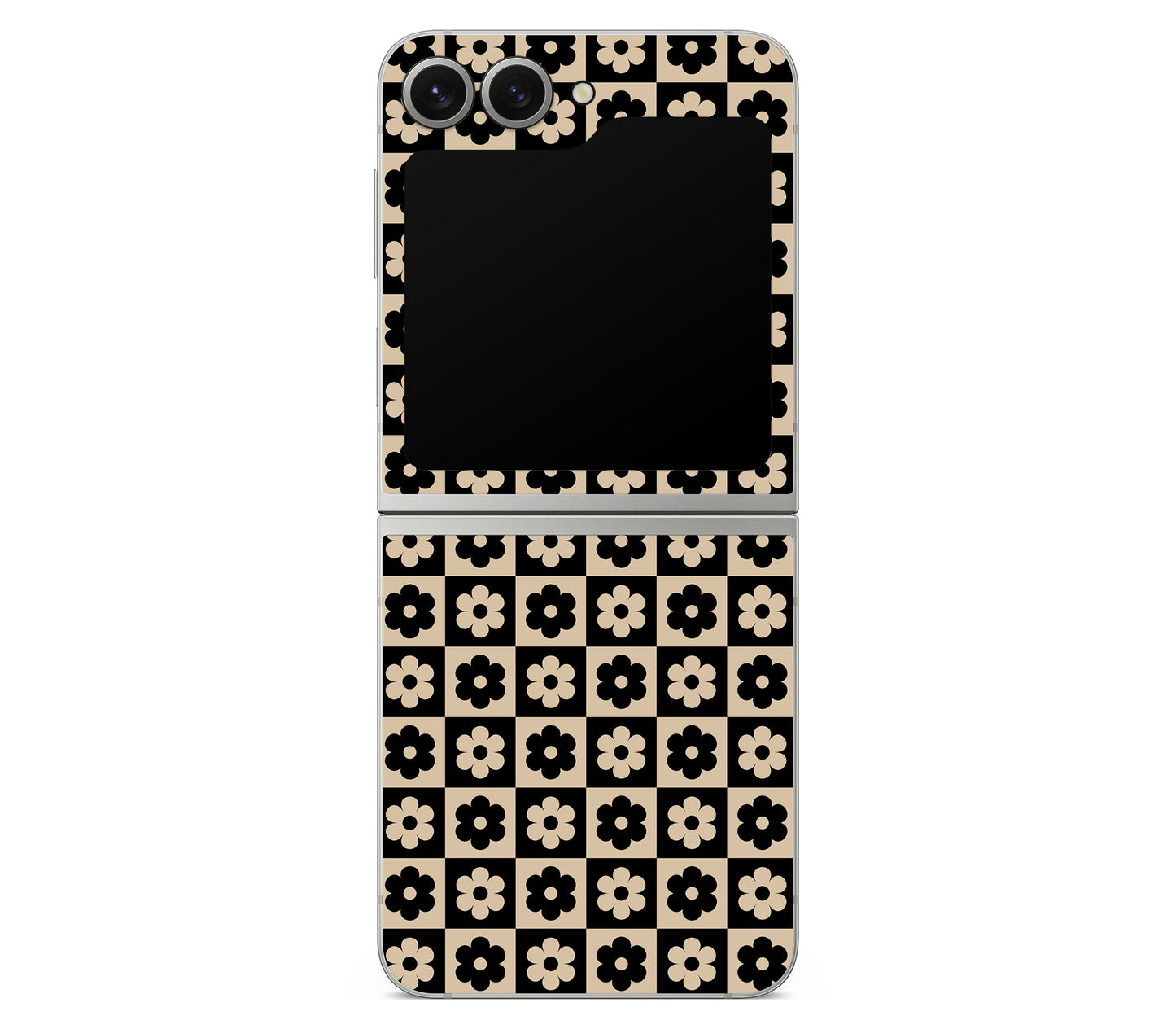 Galaxy Z Flip 7 FE skin, Floral Grid, back skin
