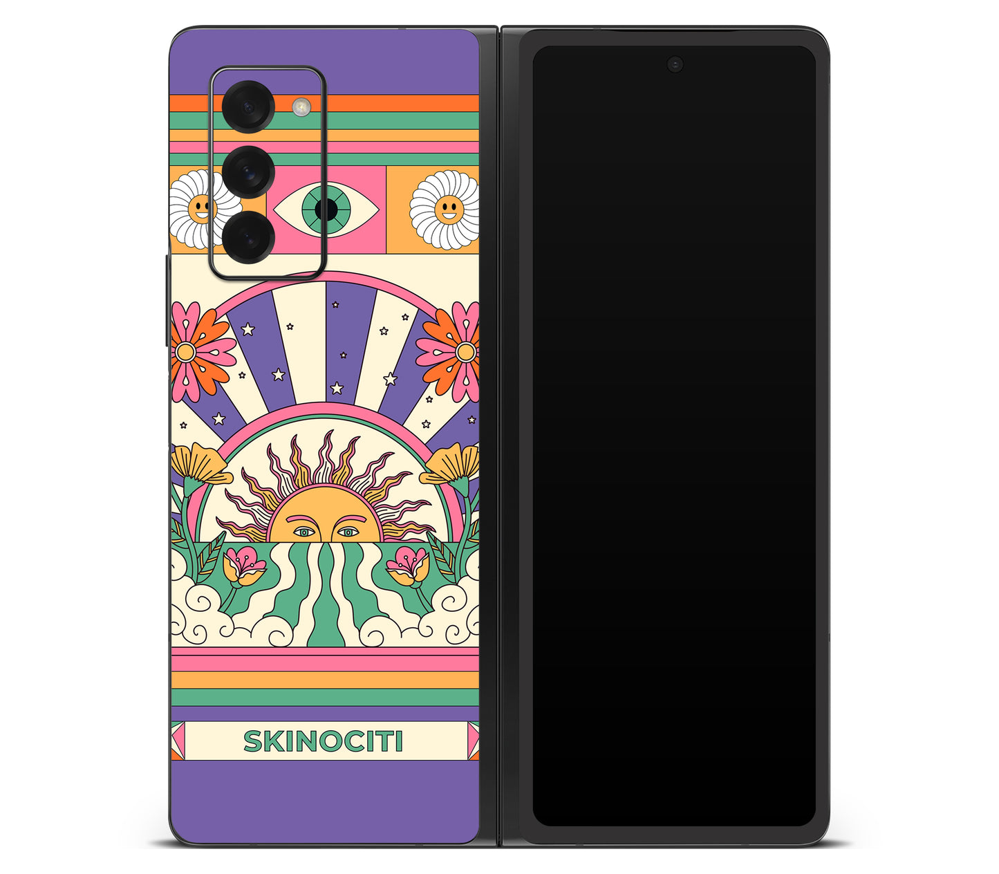 Galaxy Z Fold 2 skin, Acidic Glare, back skin