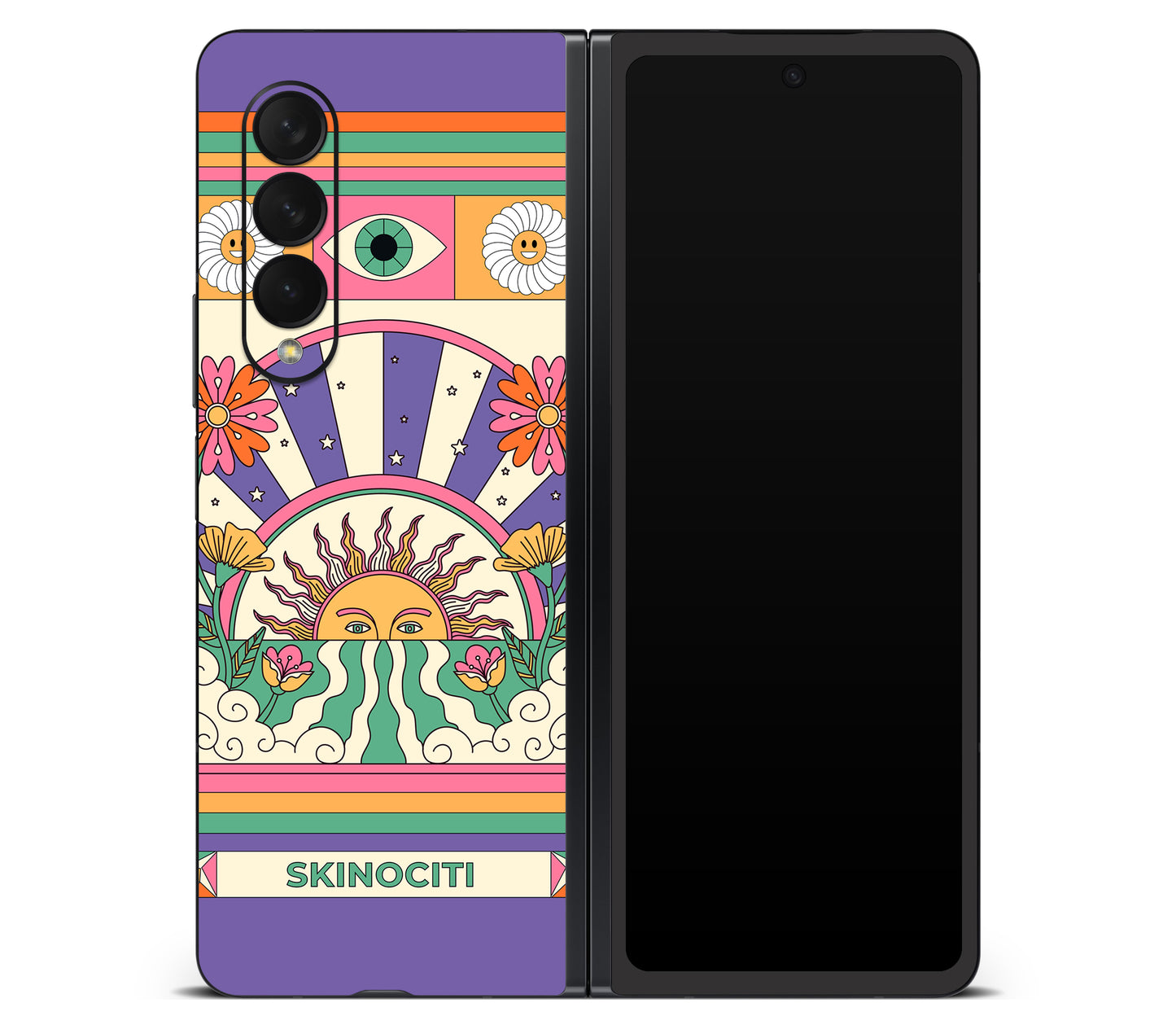 Galaxy Z Fold 3 skin, Acidic Glare, back skin