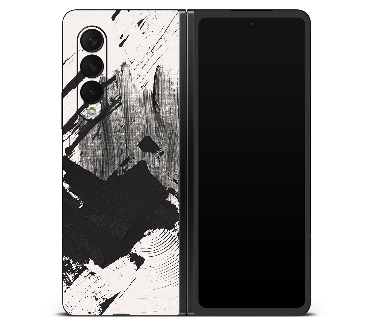 Galaxy Z Fold 3 skin, Black Noir, back skin