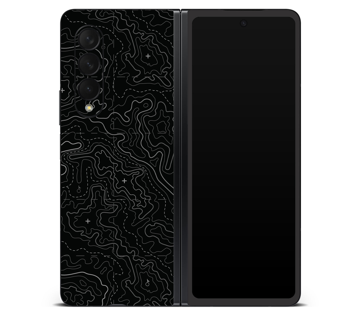 Galaxy Z Fold 3 skin, Lockdown (Blackout), back skin