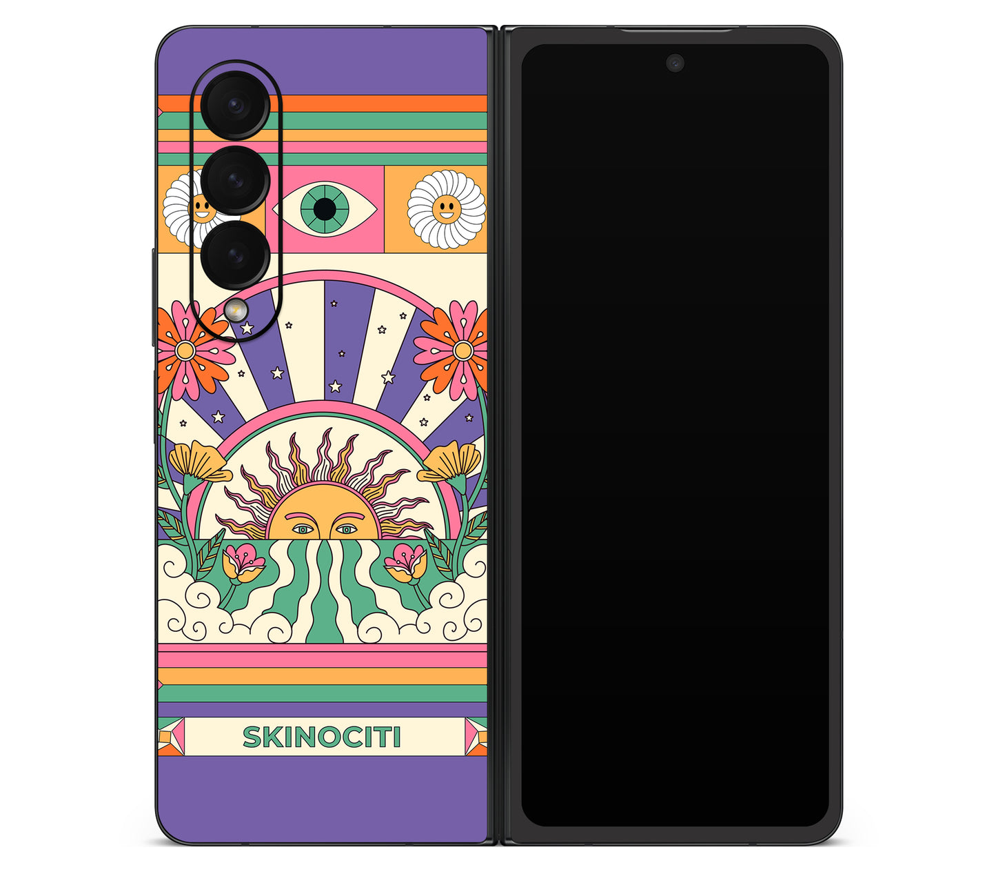 Galaxy Z Fold 4 skin, Acidic Glare, back skin