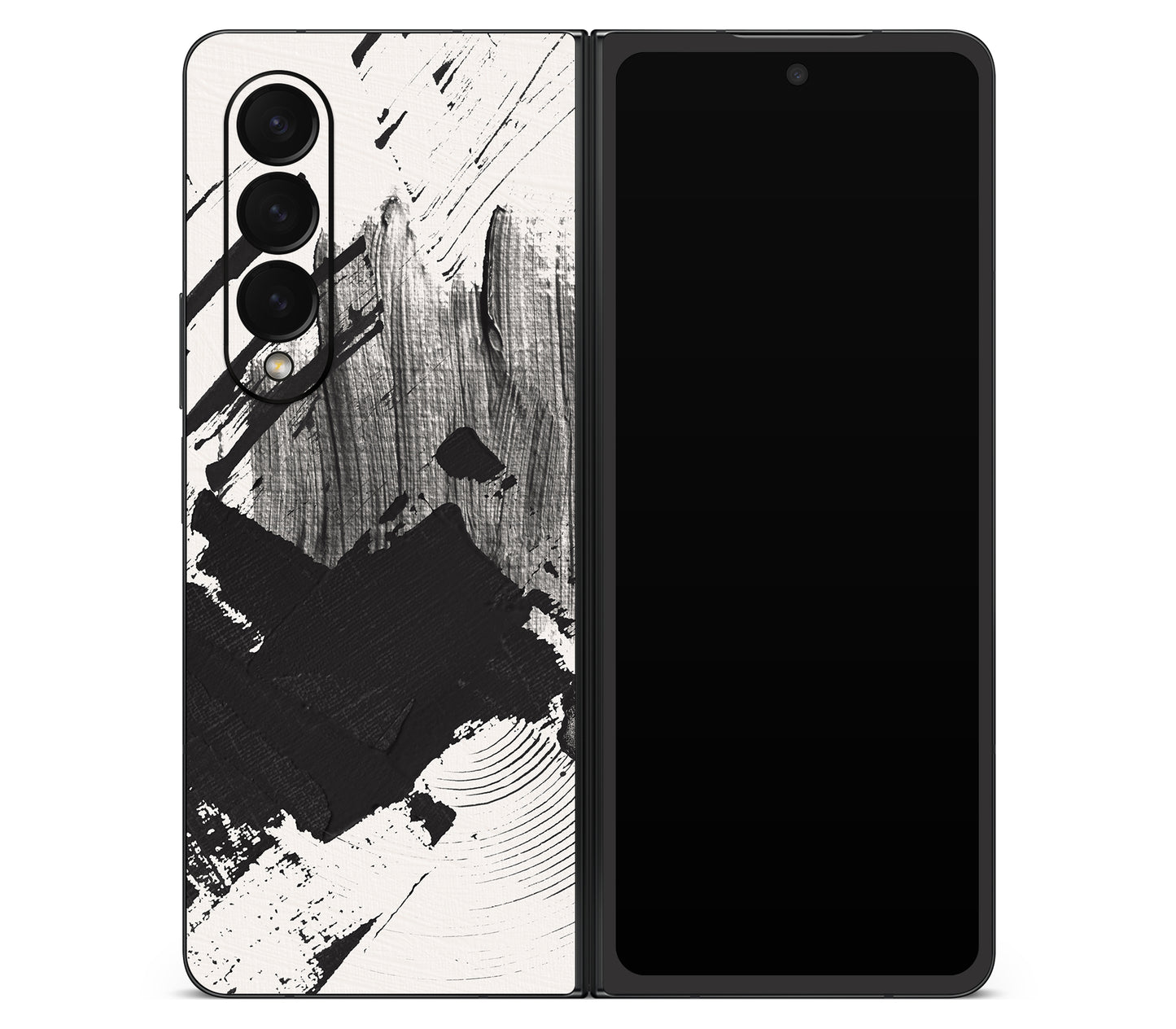 Galaxy Z Fold 4 skin, Black Noir, back skin