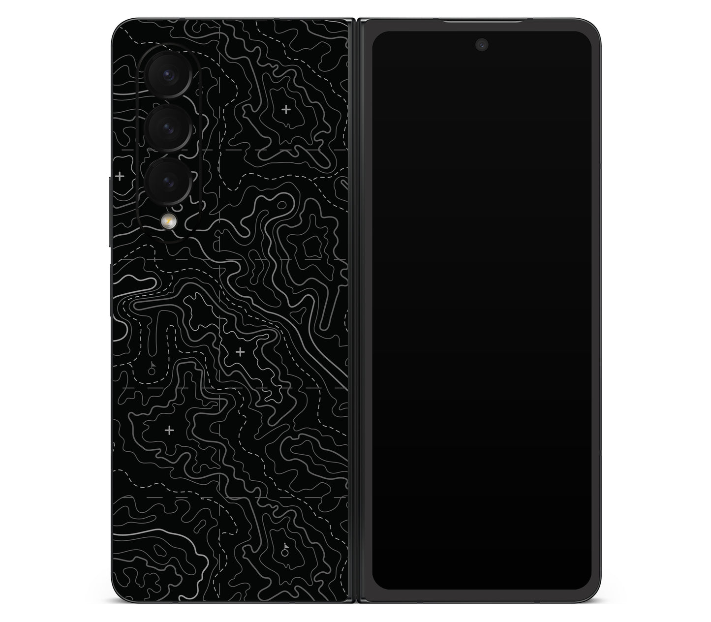 Galaxy Z Fold 4 skin, Lockdown (Blackout), back skin