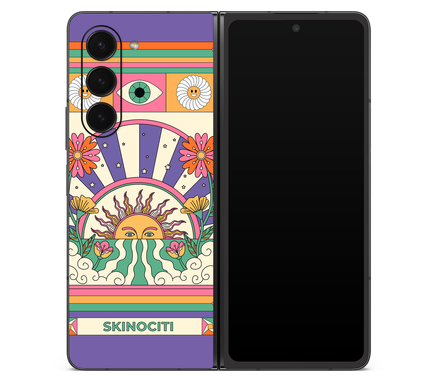 Galaxy Z Fold 5 skin, Acidic Glare, back skin