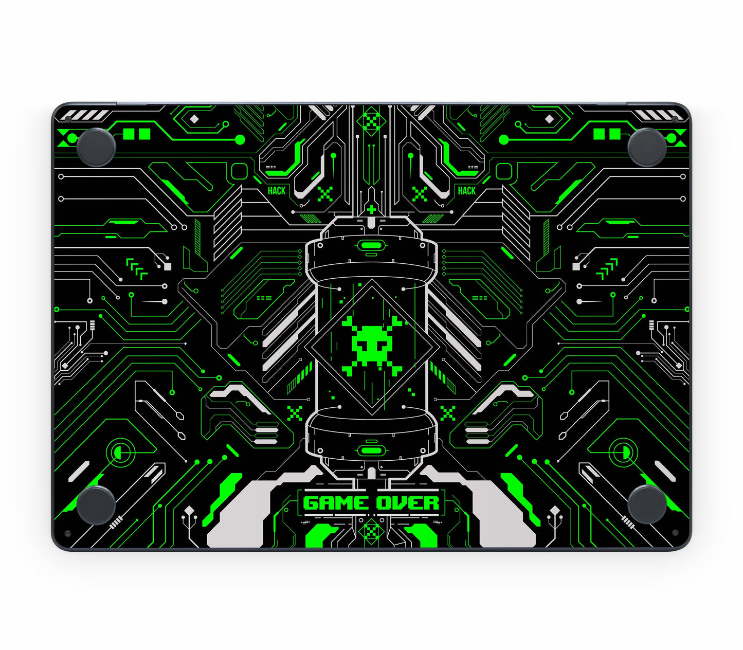 MacBook Air 13" (2025, M4) skin, Fatal Error (Acid), bottom skin