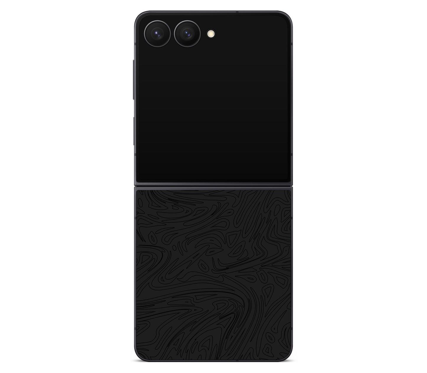 Galaxy Z Flip 8 skin, Black Ice, back skin