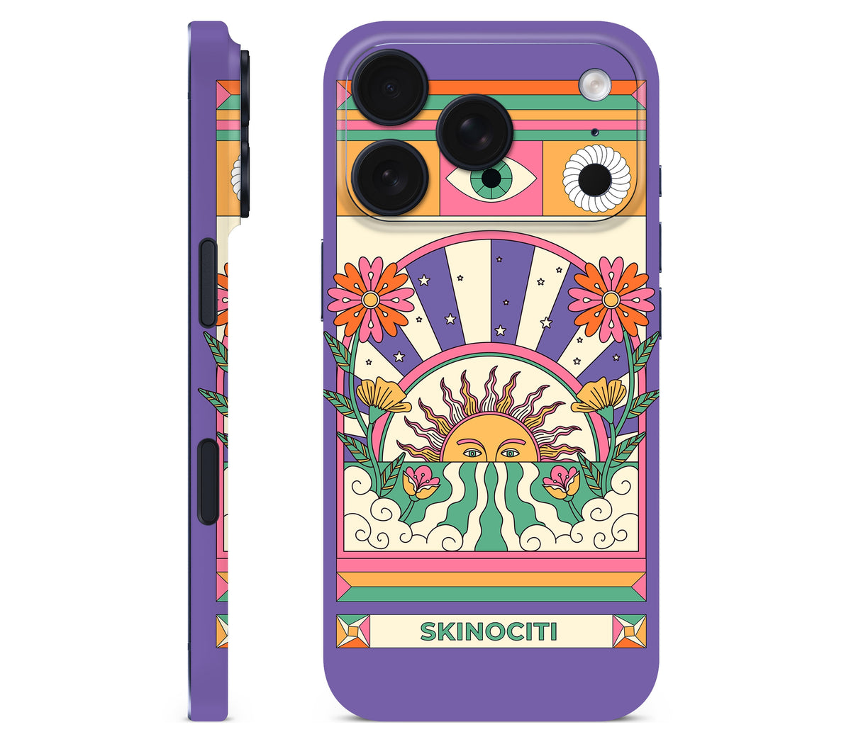iPhone 18 Pro skin, Acidic Glare, full wrap skin