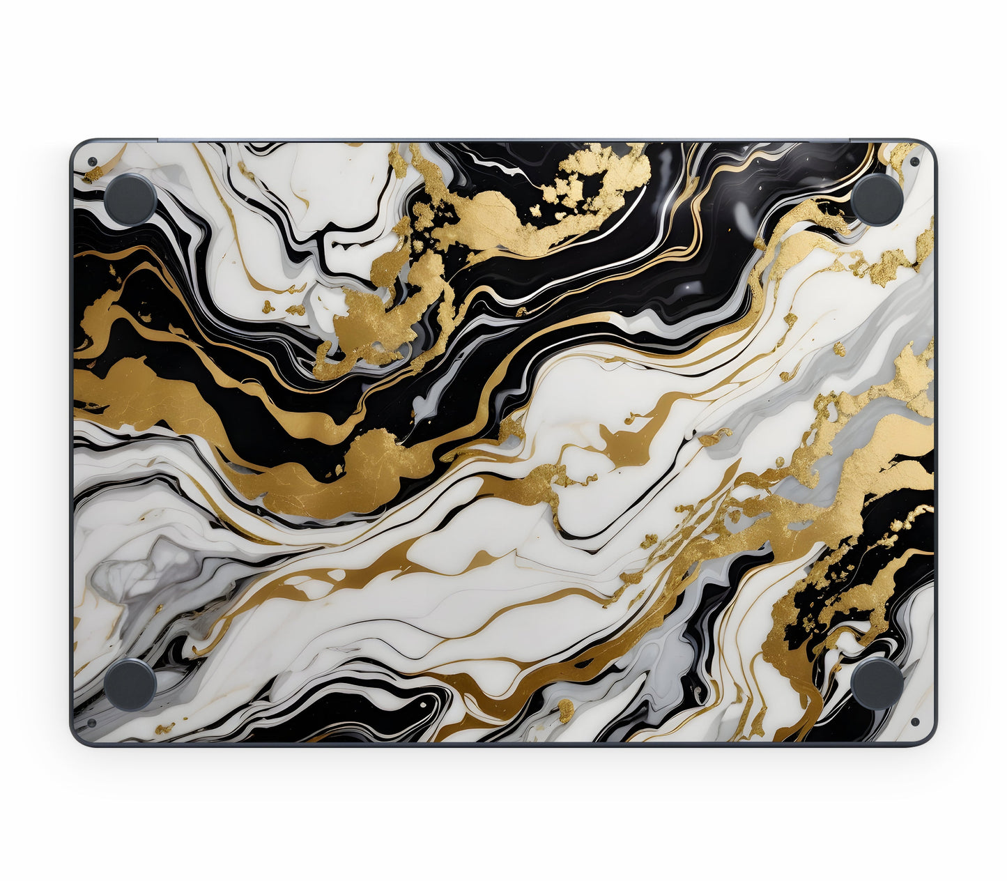 MacBook Air 13" (2025, M4) skin, Gold Flare, bottom skin