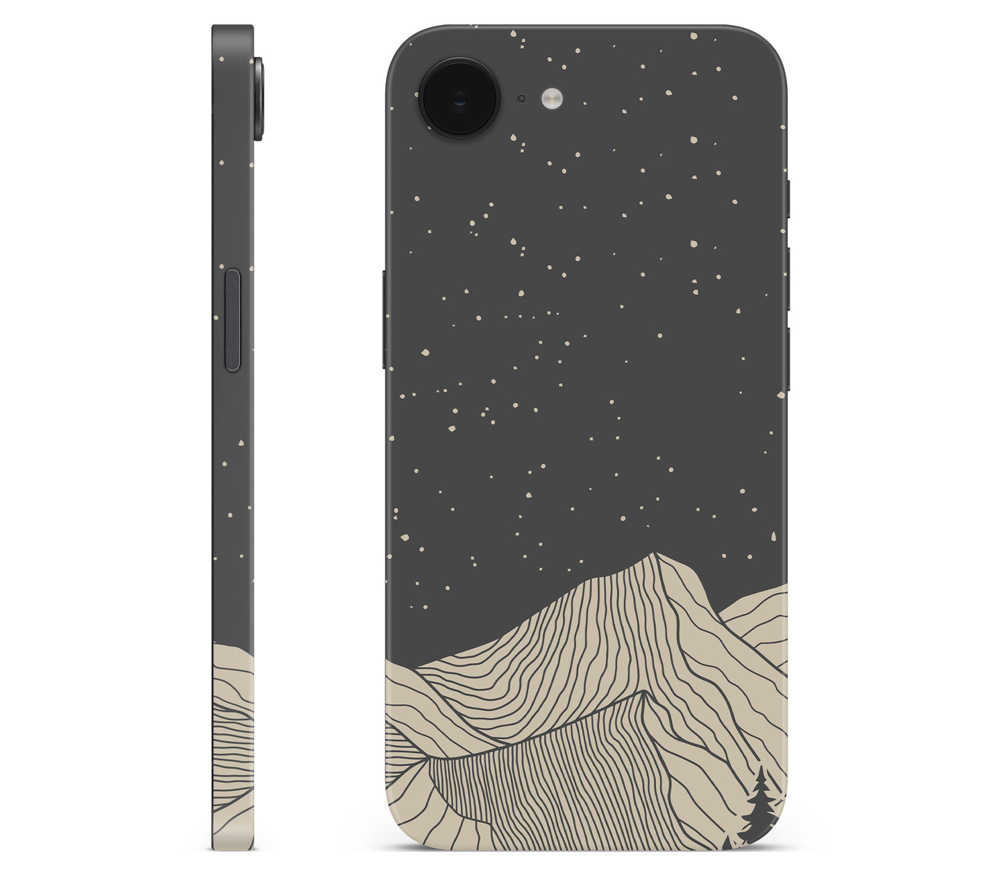 iPhone 16e skin, Nightline, full wrap without logo cutout