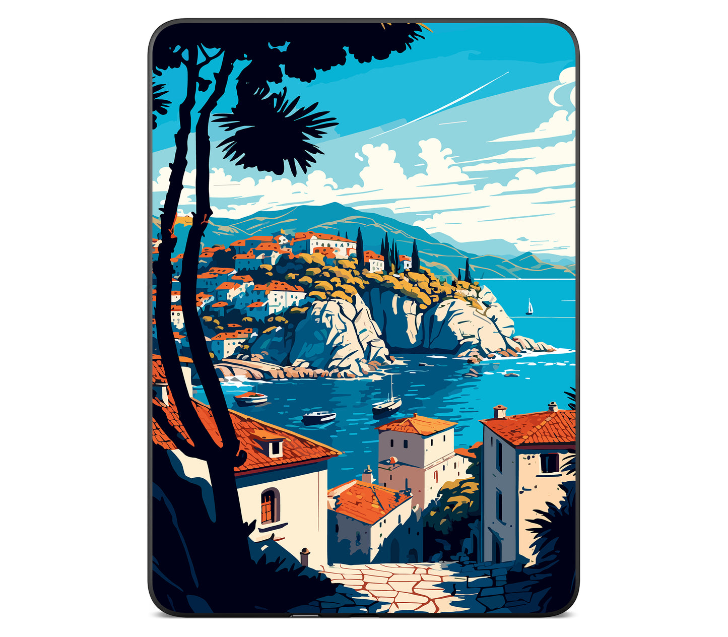 Kindle Paperwhite (Gen 12) skin, Coastal Clouds, back skin
