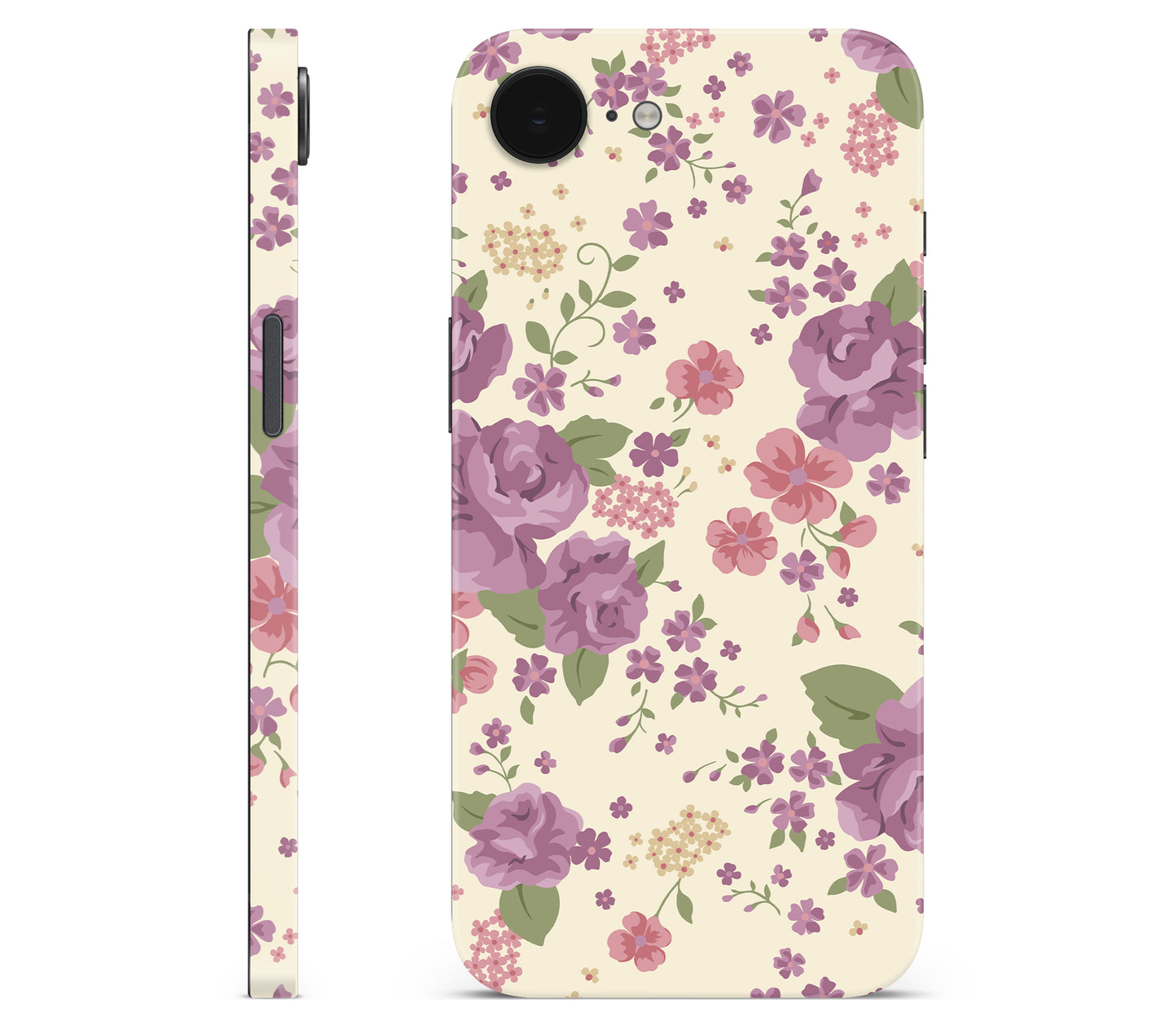 iPhone 16e skin, Lilac, full wrap without logo cutout