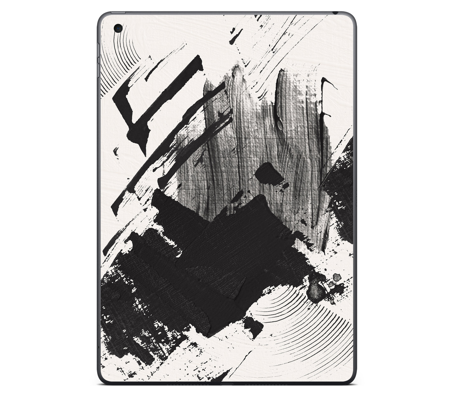iPad 10.2" (2021, Gen 9) skin, Black Noir, back skin without logo cutout