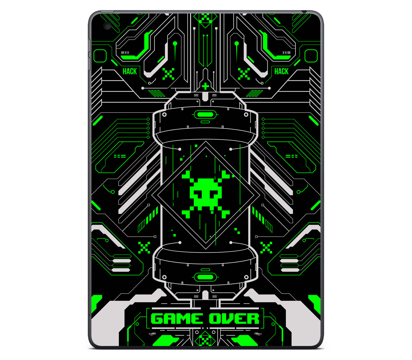 iPad 10.2" (2021, Gen 9) skin, Fatal Error (Acid), back skin