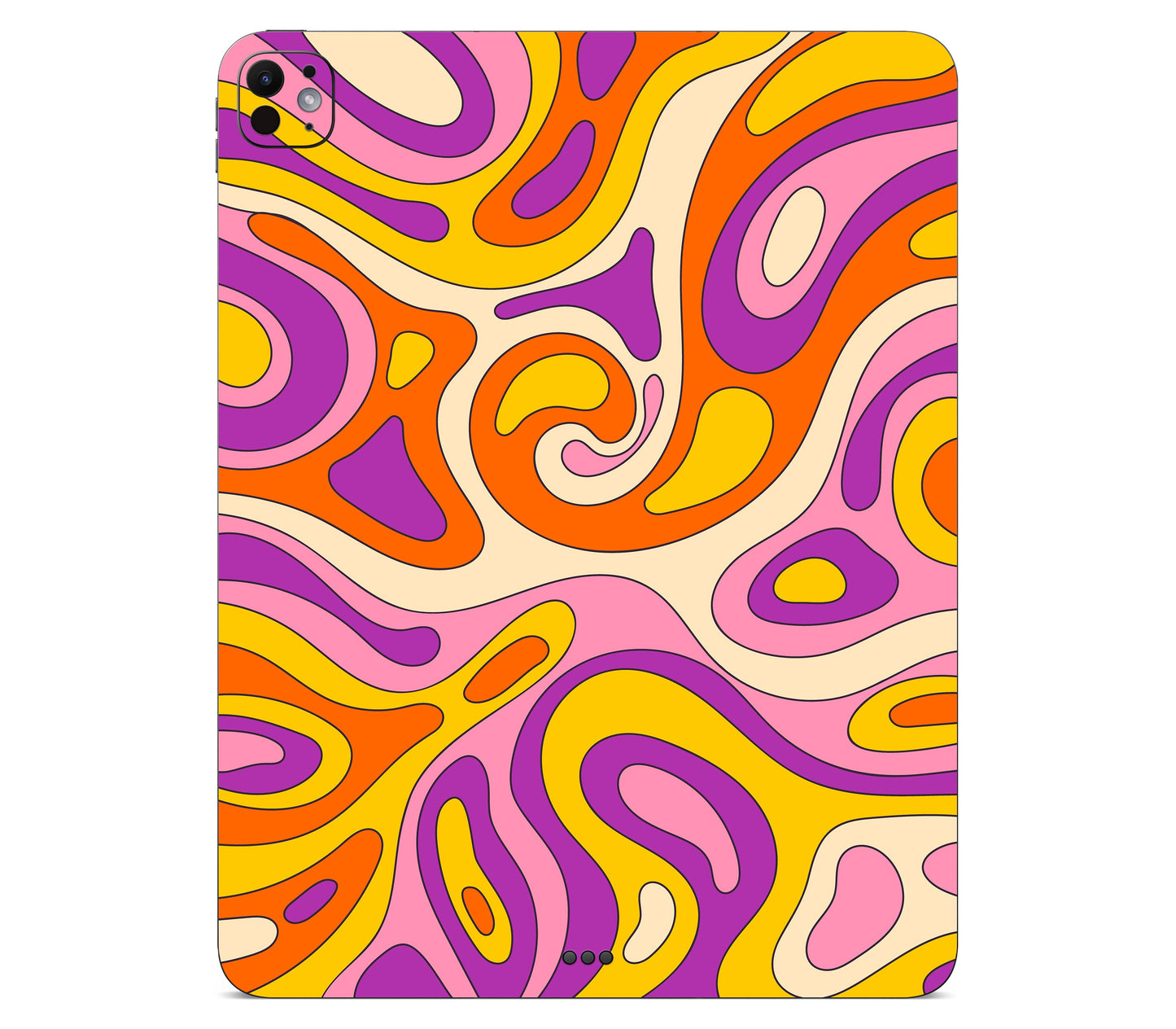 iPad Pro 11" (M5) skin, Psycho Vortex, back skin without logo cutout