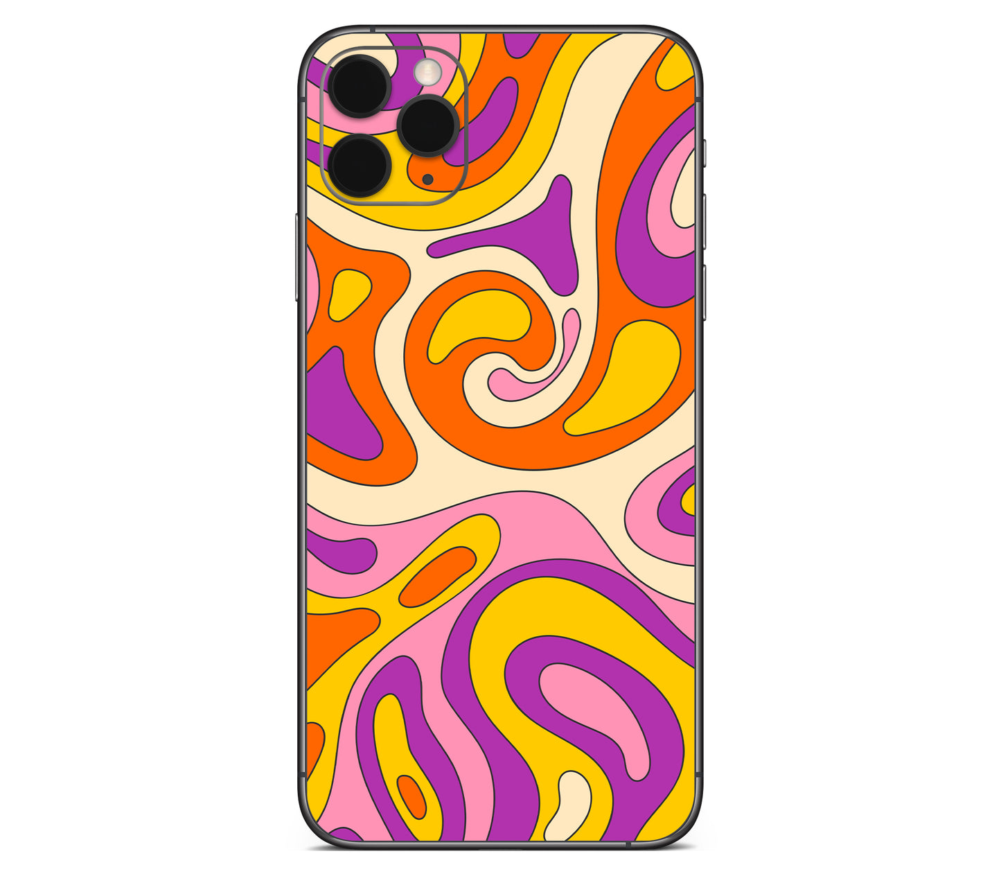 iPhone 11 Pro skin, Psycho Vortex, back skin without logo cutout