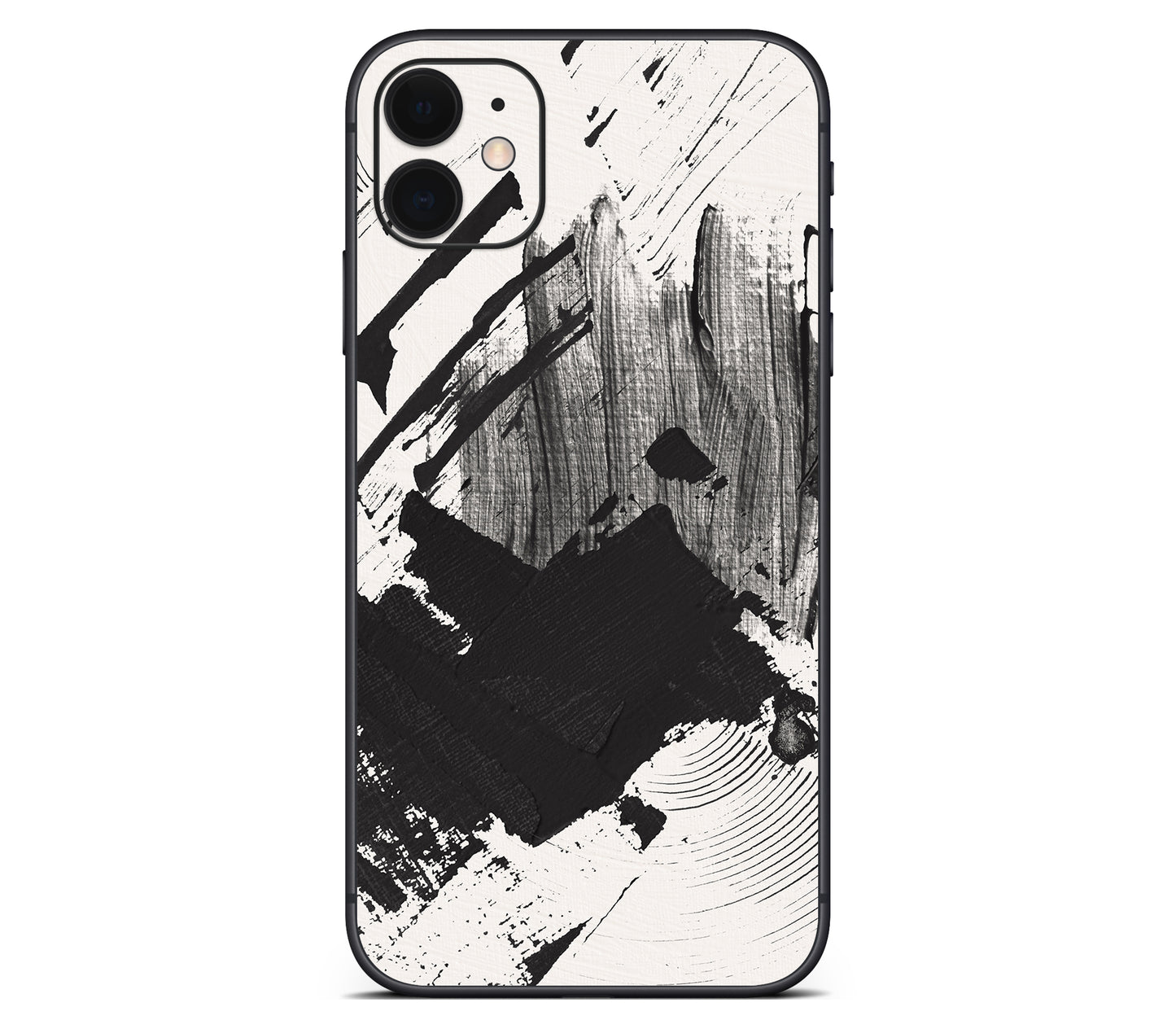 iPhone 11 skin, Black Noir, back skin without logo cutout